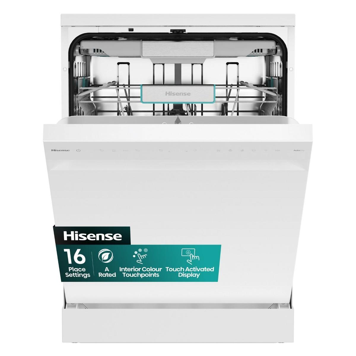 Refurbished Hisense Hi6 Freestanding Dishwasher - WiFi-enabled A-Rated White