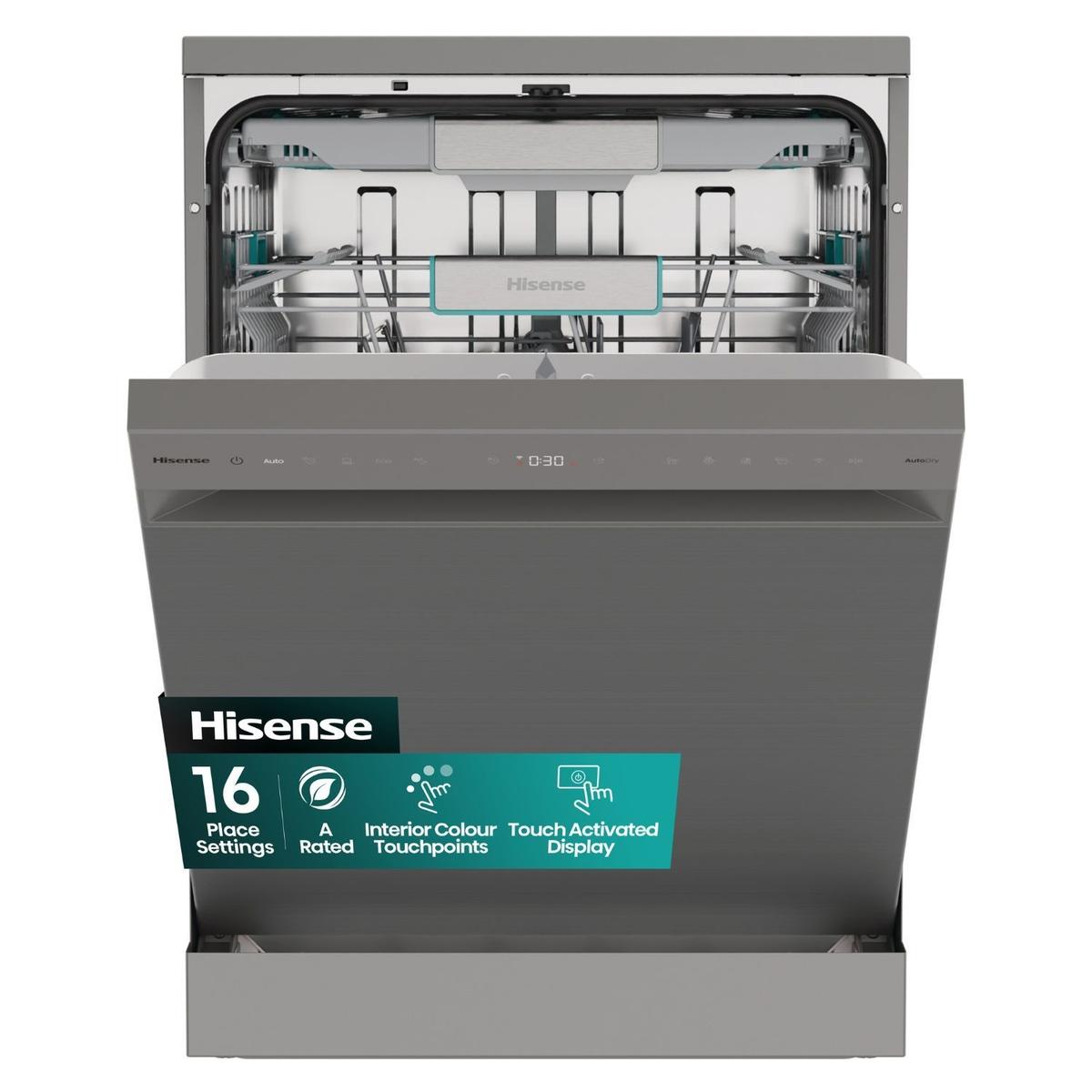 Hisense Hi6 Freestanding Dishwasher - WiFi-enabled A-Rated - Graphite