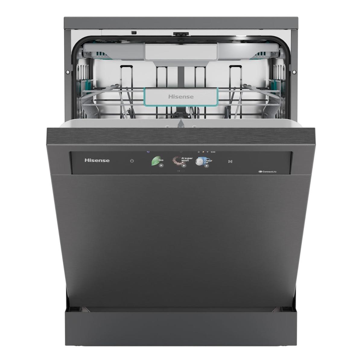 Hisense Hi9 Freestanding Dishwasher - Smart Wi-Fi A-Rated - Graphite