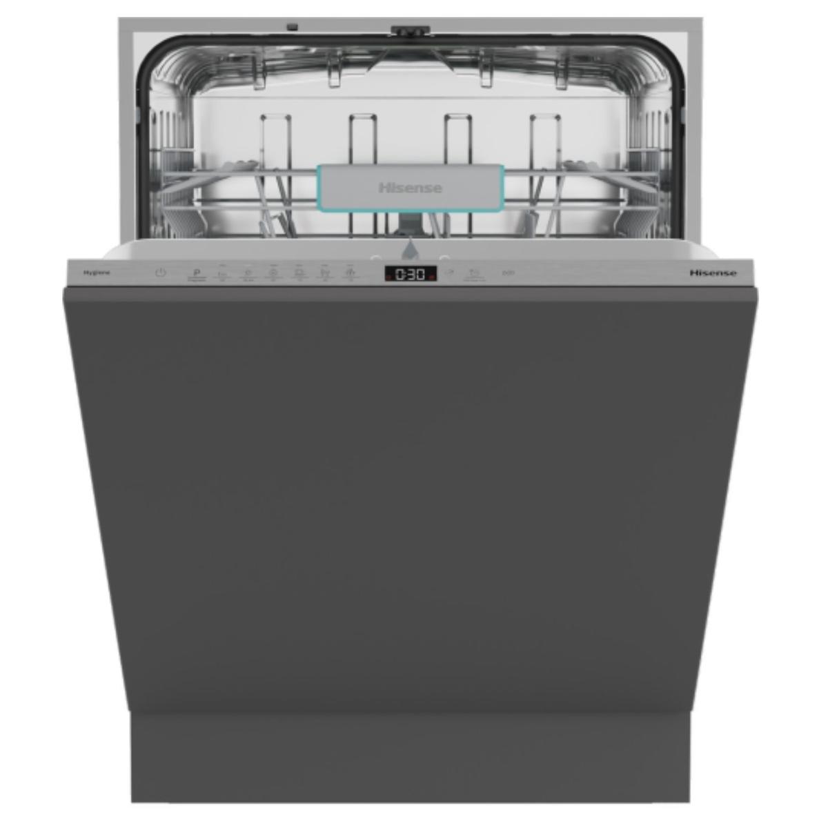 Hisense Hi4 Integrated Dishwasher -  Auto Dry C-Rated Silver control panel