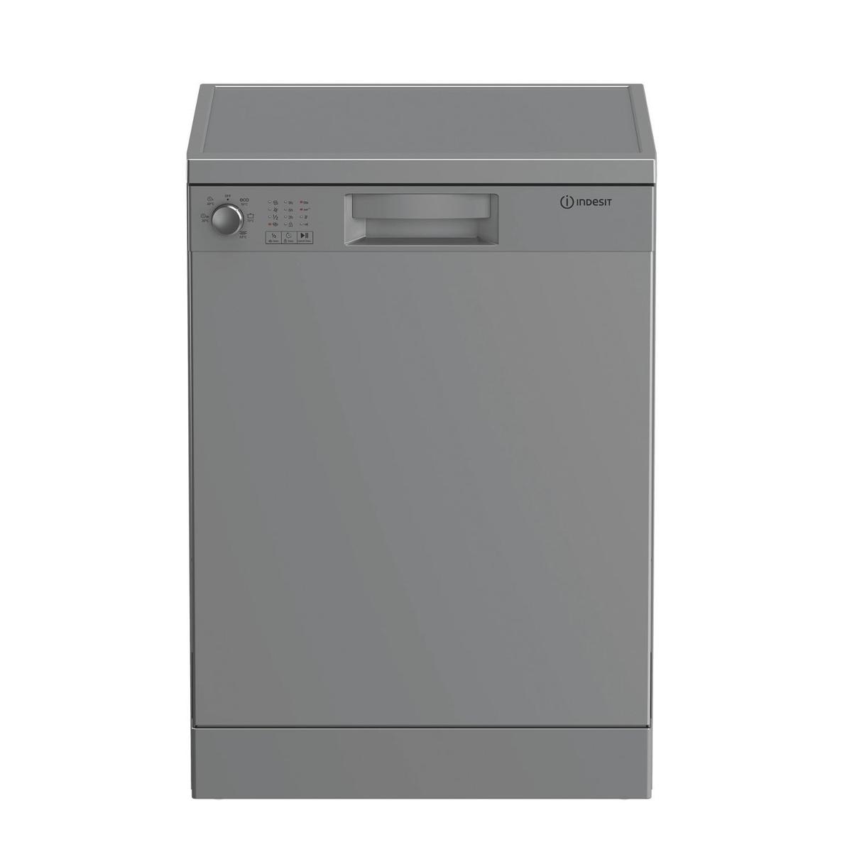 Indesit Push&Go Freestanding Dishwasher - Clean&Dry Silver