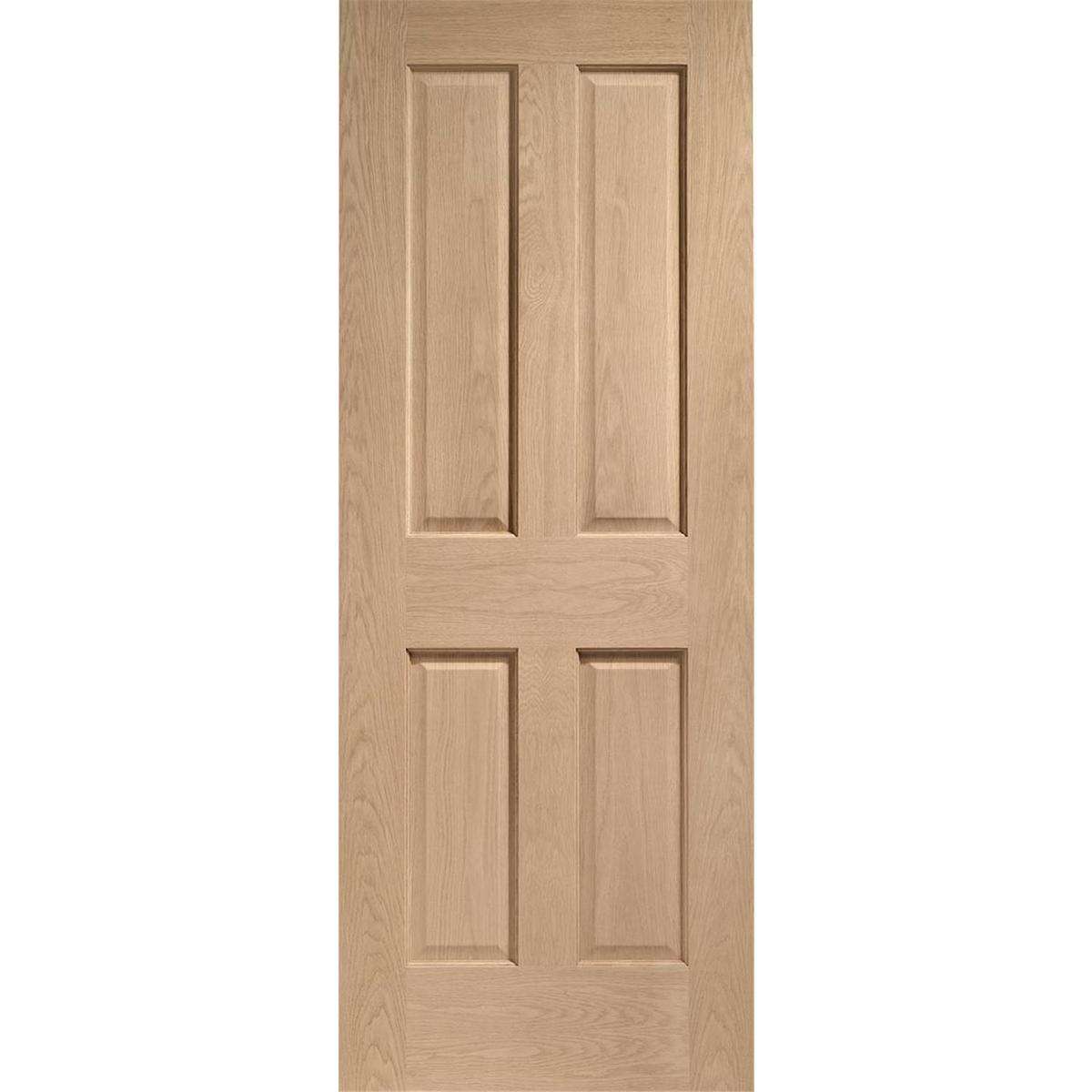 Internal Oak Victorian 4-Panel Door - Unfinished - 2040 x 626 x 40mm - Victoria - XL Joinery