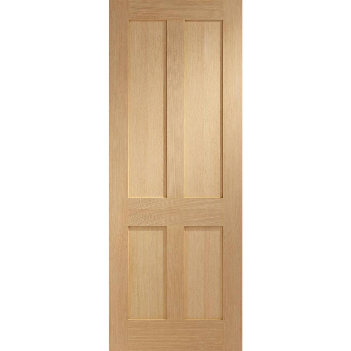 Internal Oak Victorian Shaker 4-Panel Door - Pre-Finished - 2040 x 826 x 40mm - Victoria - XL Joinery