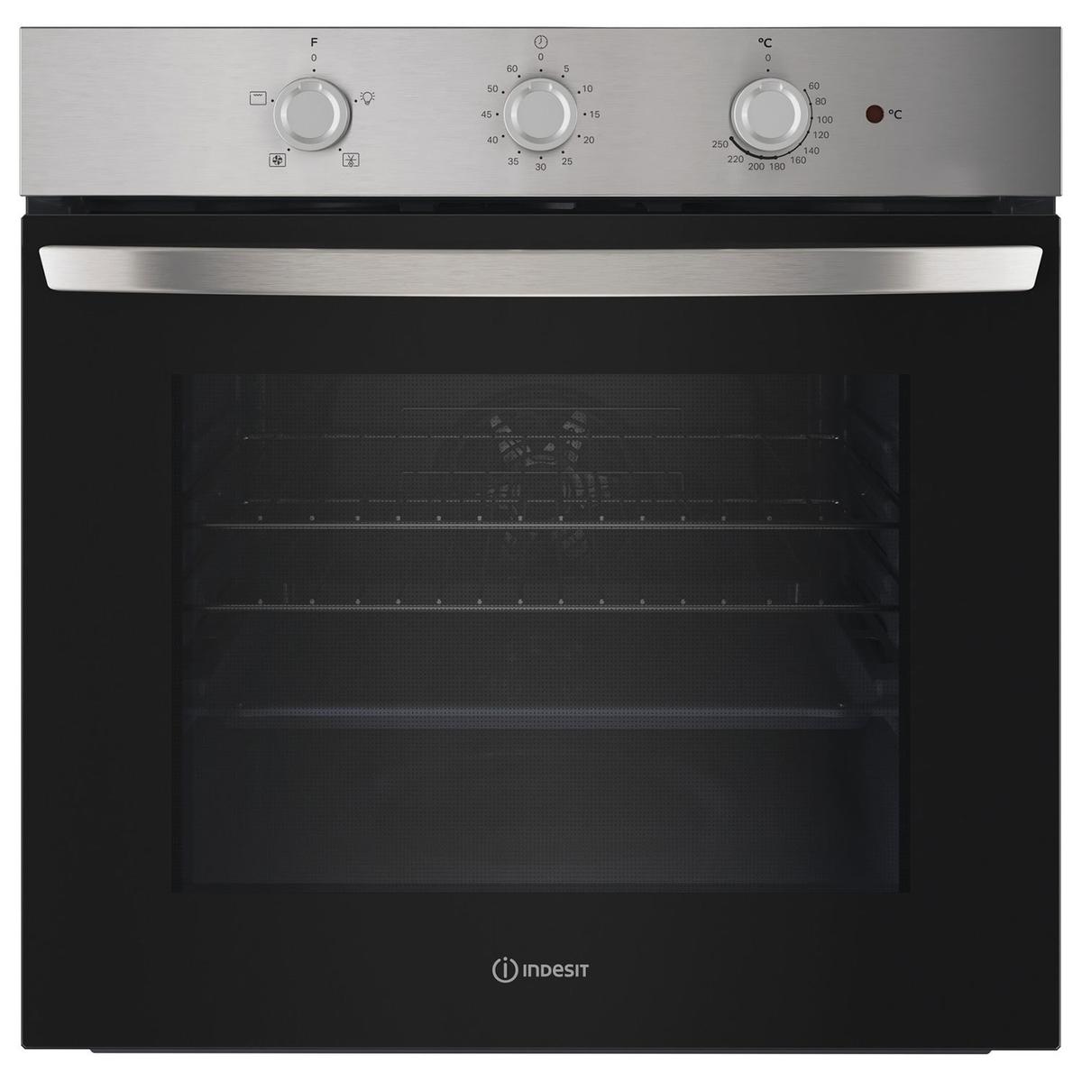 Indesit IO233XUK Click&Clean Electric Single Oven - Stainless Steel