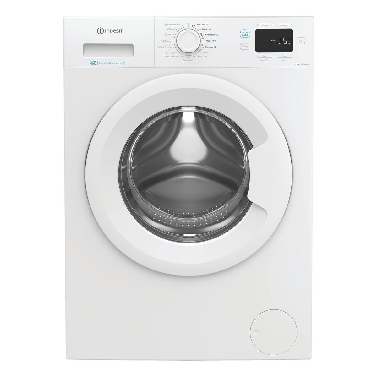 Indesit Push&Go 9kg 1400rpm Washing Machine - White