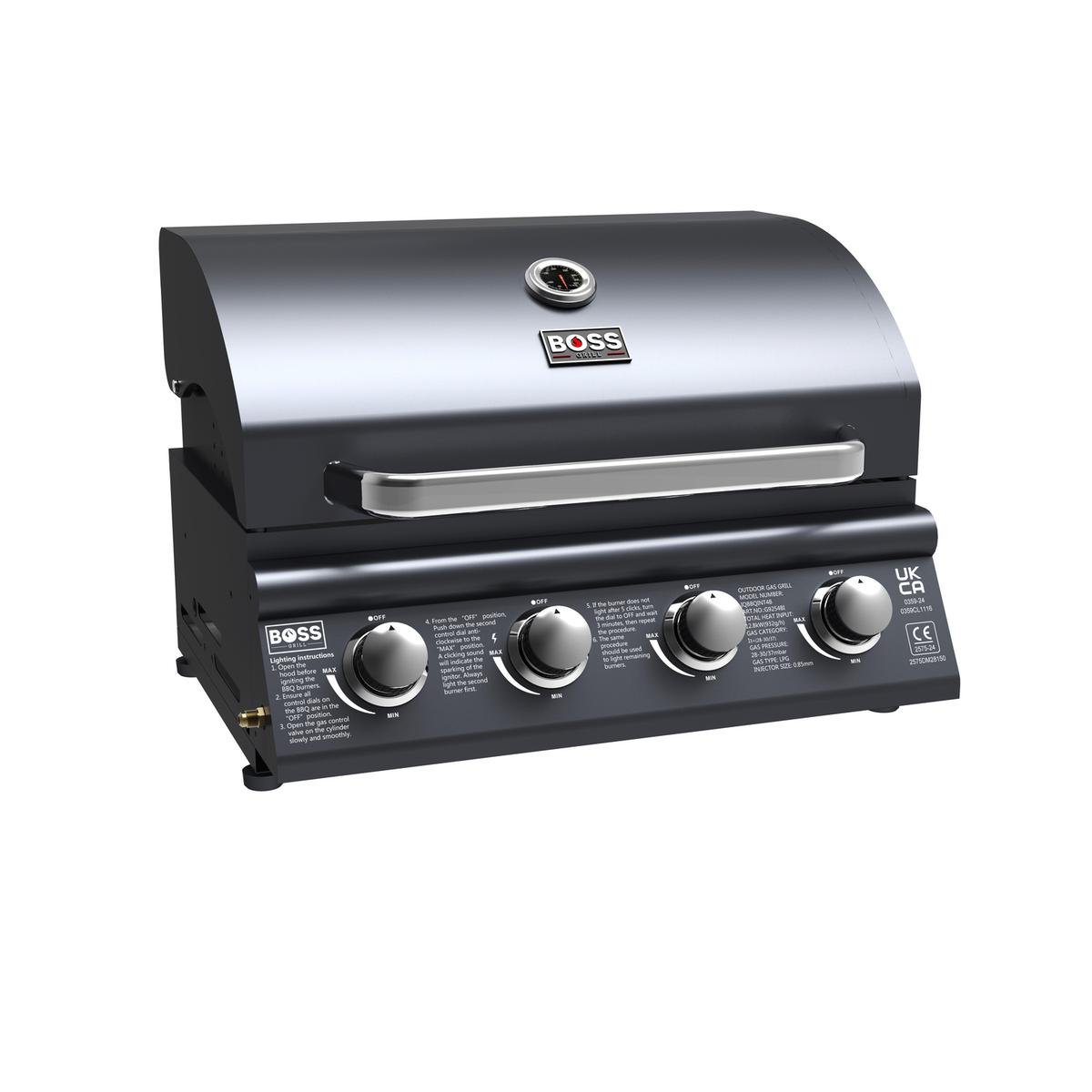 Refurbished Boss Grill Texas Lone Star 4 Burner Built In Gas BBQ Grill