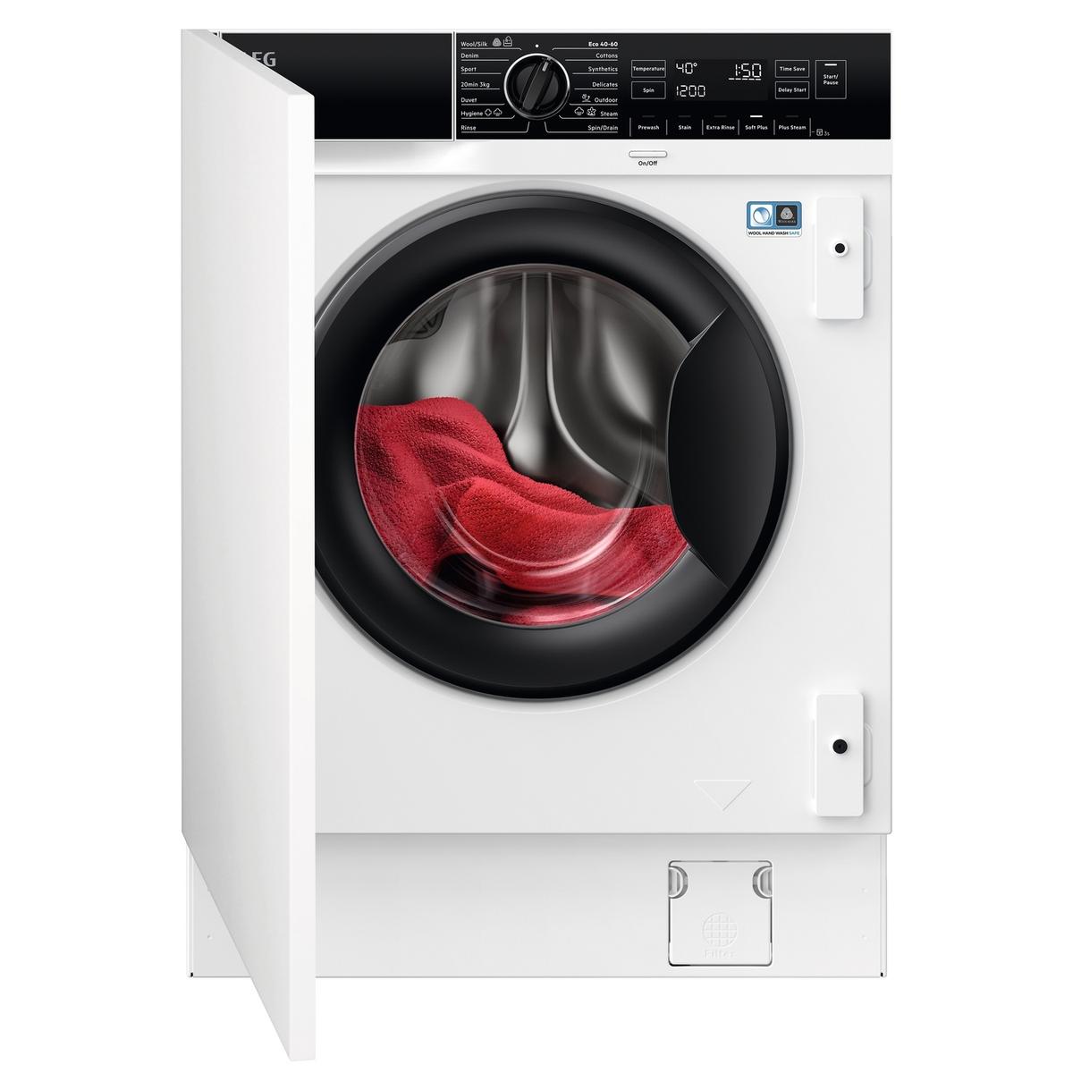 AEG 7000 Series ProSteam 8KG 1600rpm Integrated Washing Machine - White