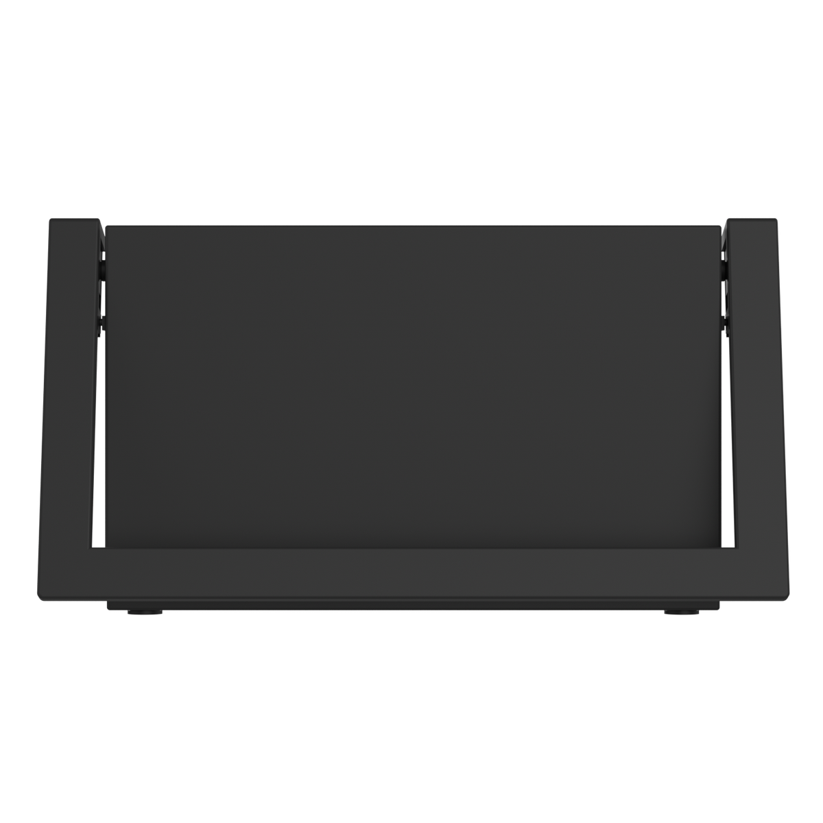 Black Horizontal Panel Radiator with Pull Out Towel Bar 320 x 600mm - Lomas
