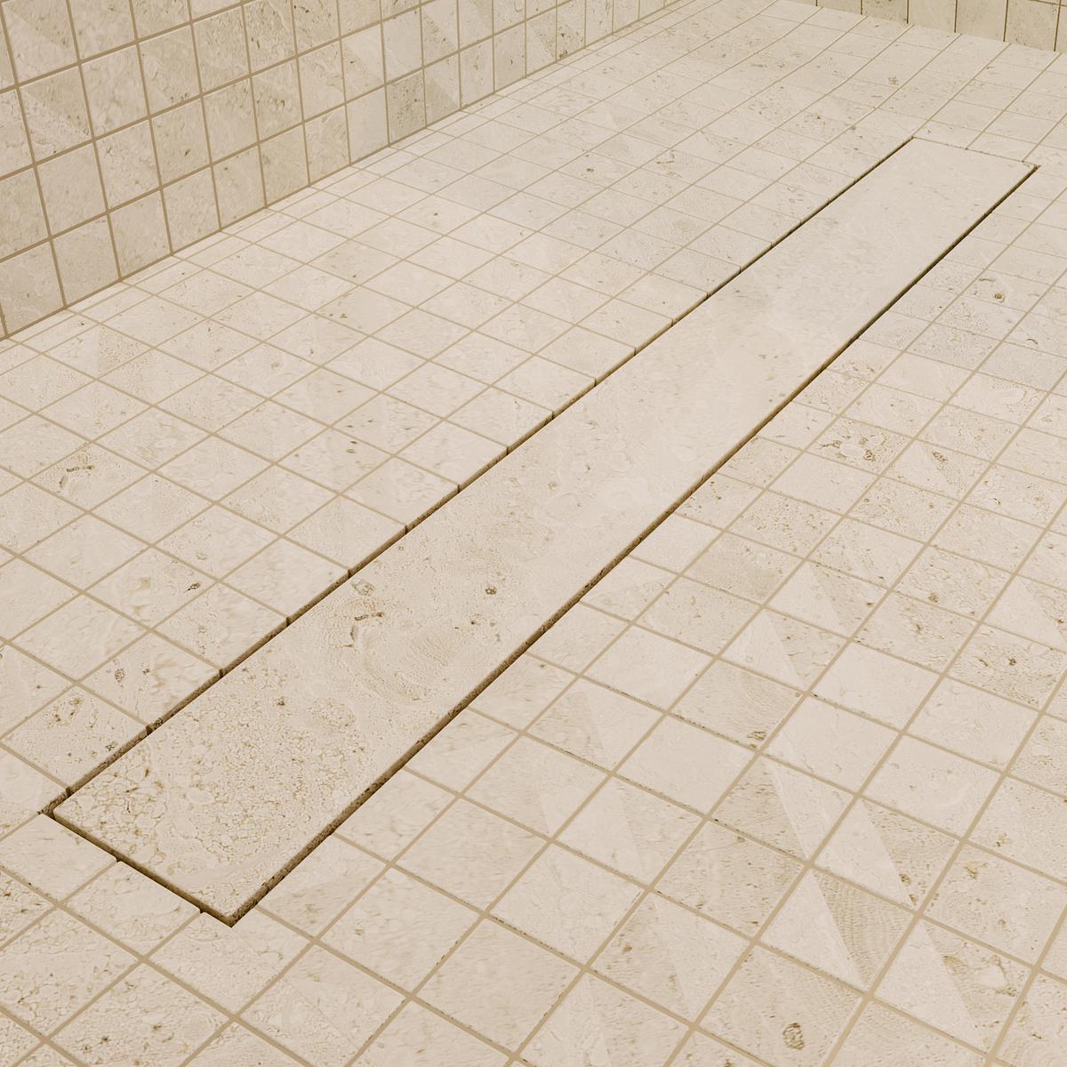 Tile-Ready 600mm Linear Waste Cover - Lagoon