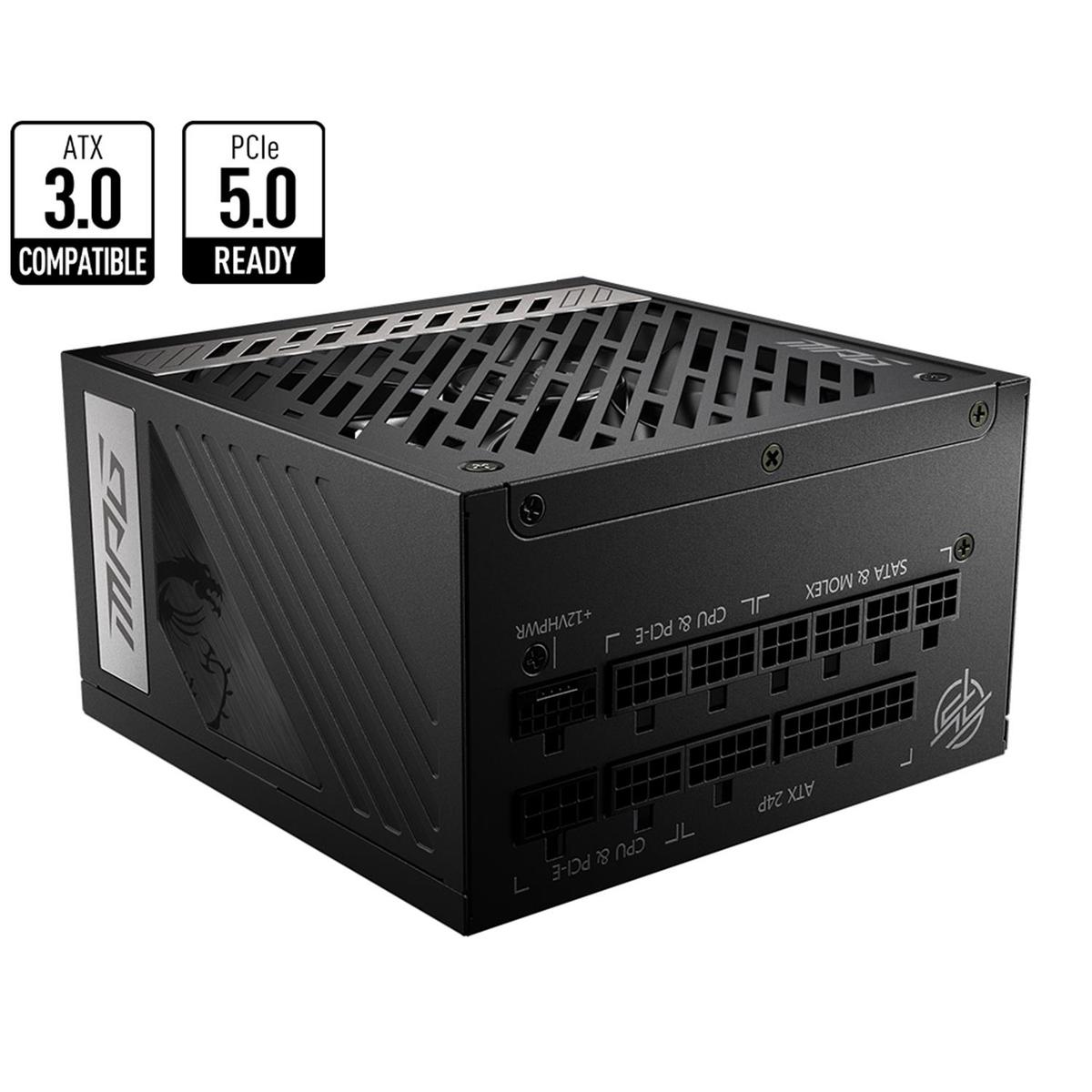 MSI MPG A850G PCIE5 850W Fully Modular 80 PLUS Gold Power Supply