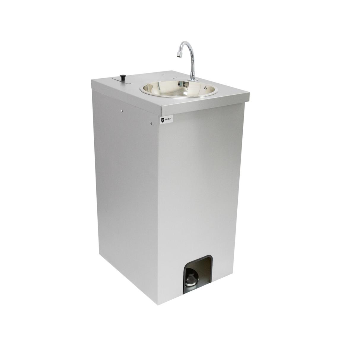 Parry MWBT Mobile Heated Hand Wash Station - 15 Ltr, Stainless Steel