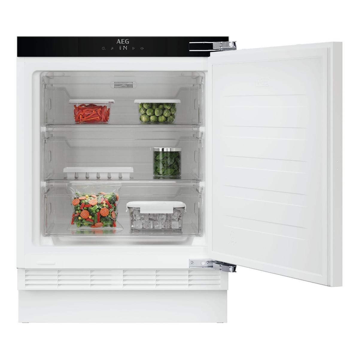 AEG 3000 Series 138 Litre 82cm Integrated Under Counter Fridge with Fixed Door Hinge