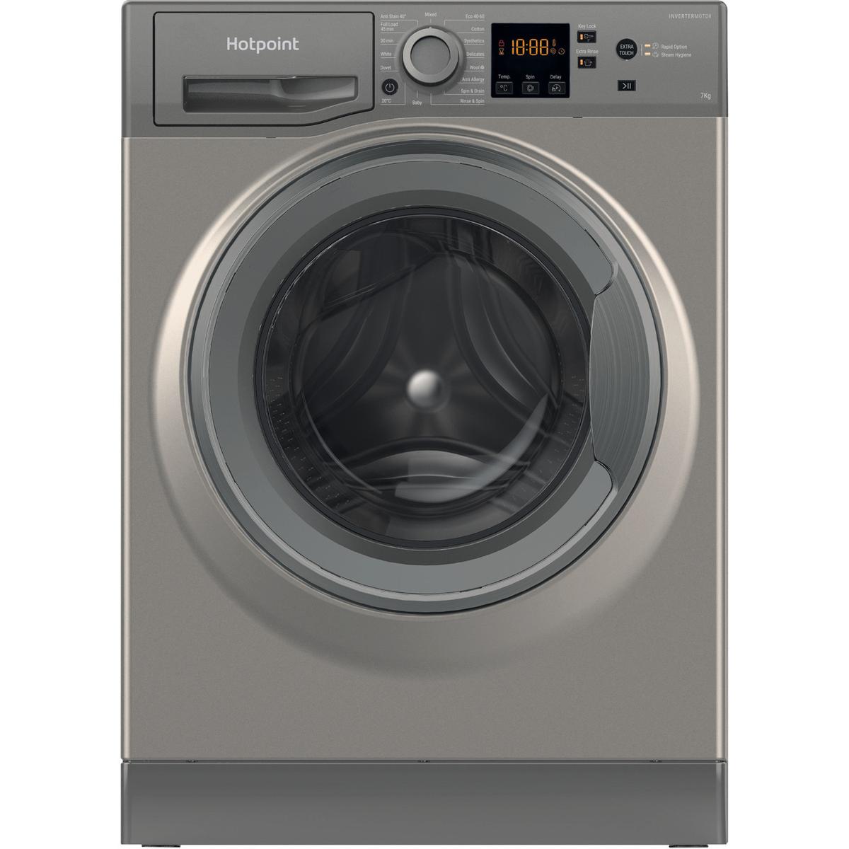 Hotpoint AntiStain 7kg 1400rpm Washing Machine - Graphite Grey