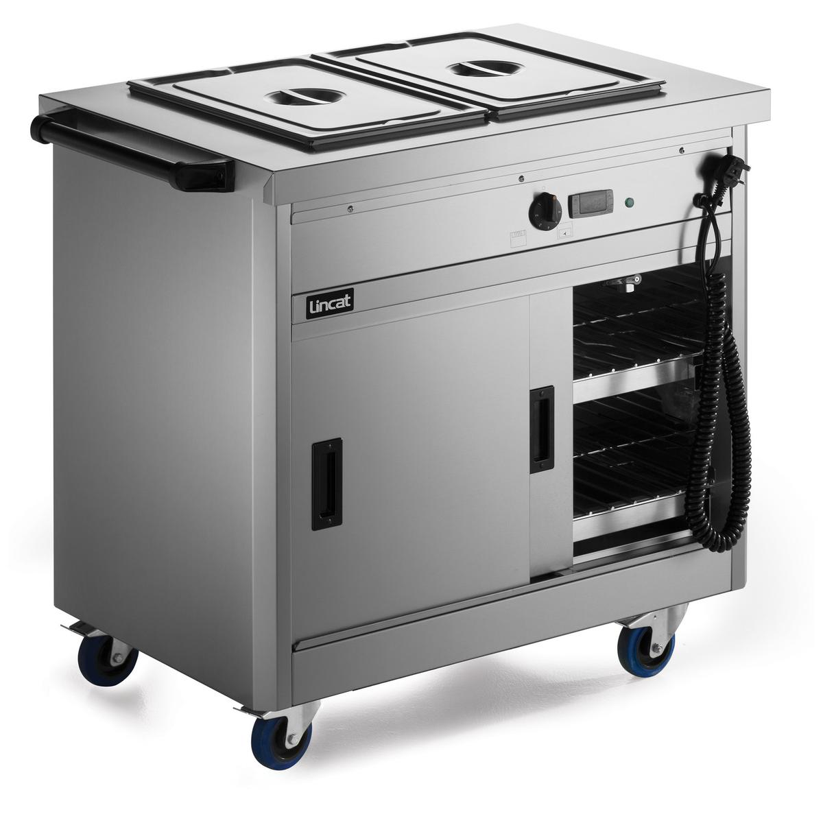 Lincat Panther 670 Mobile Hot Cupboard with Bain Marie Top - 2 x 1/1 GN