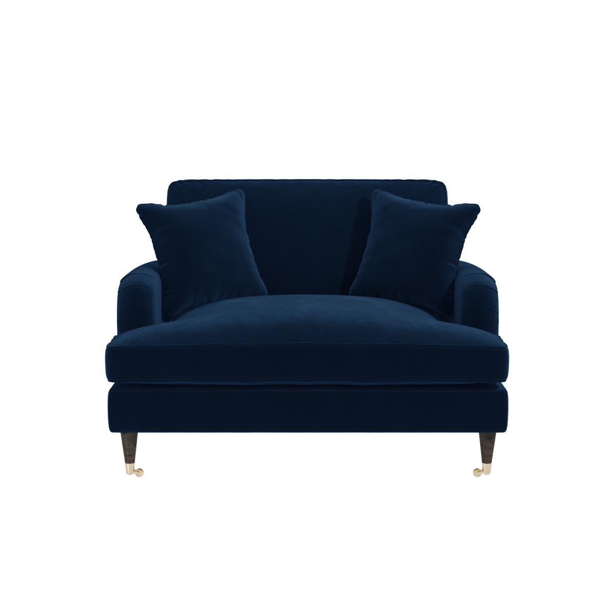 Navy Velvet Love Seat - Payton