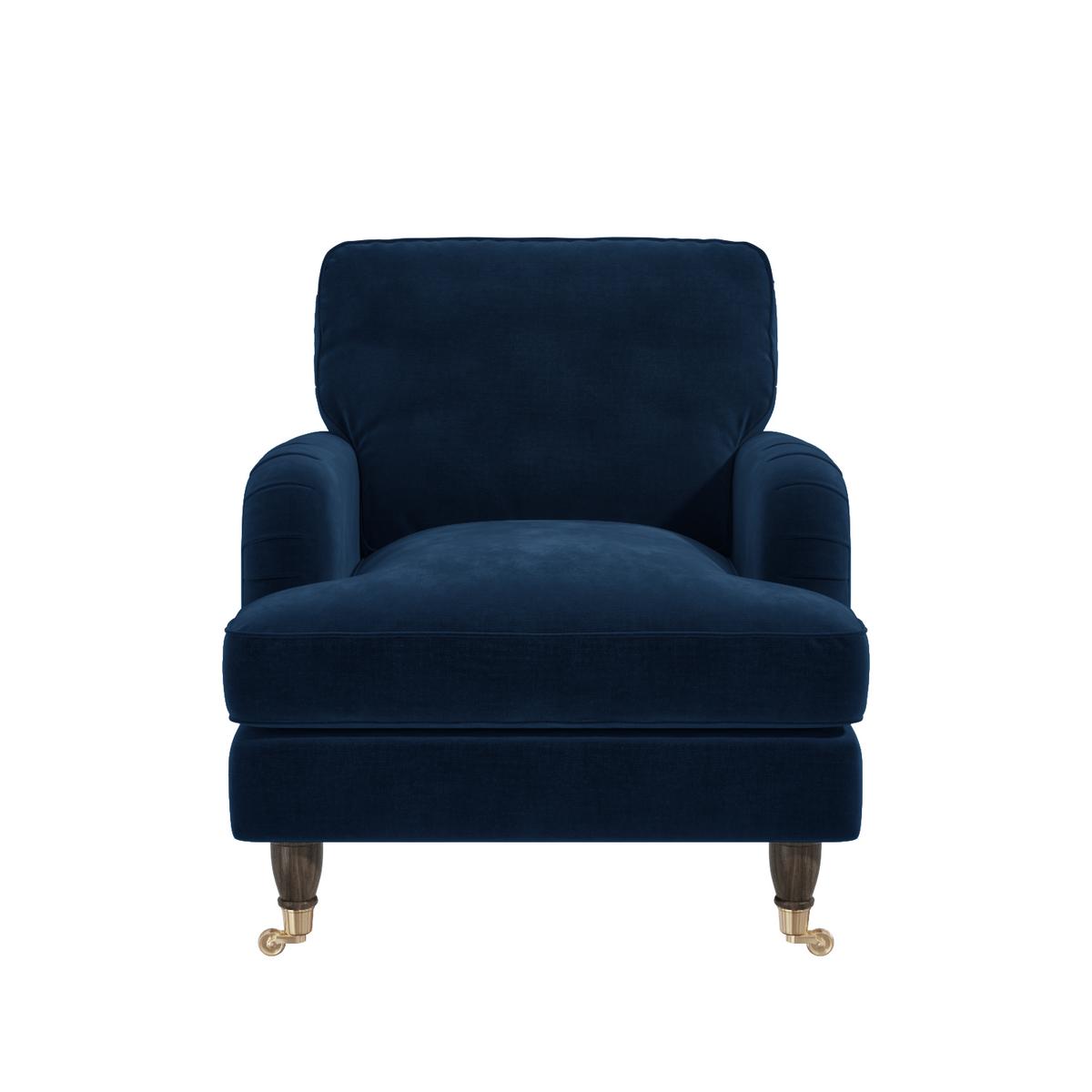 ALMOST PERFECT - Payton Dark Navy Velvet Armchair