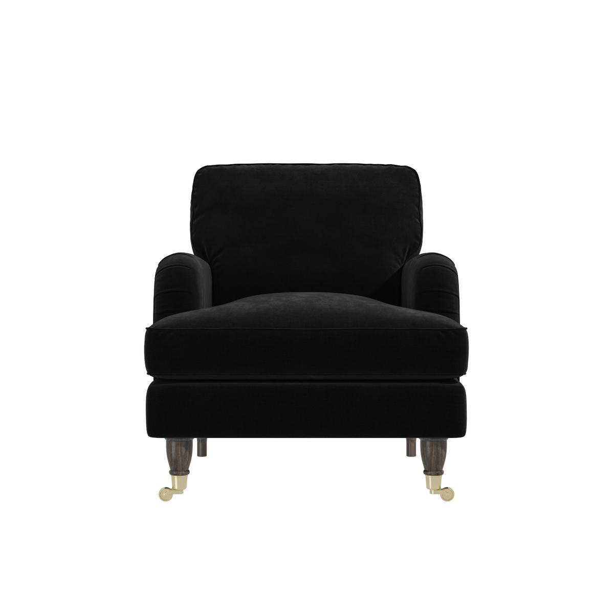Black Velvet Armchair - Payton