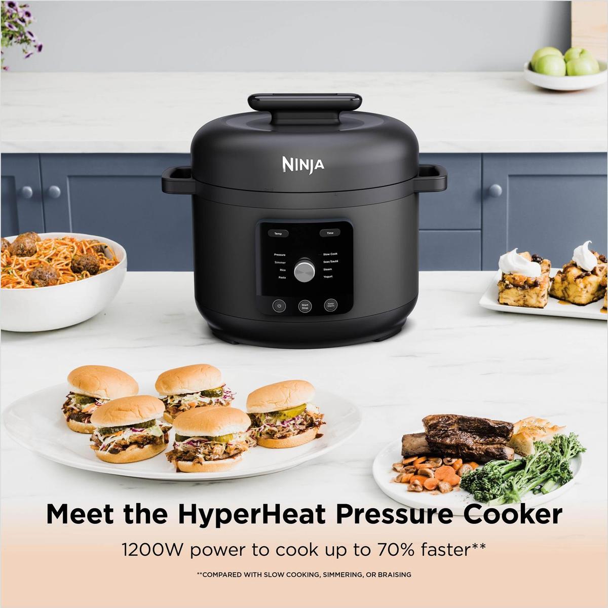 Ninja PC201UK HyperHeat 9-in-1 Pressure & Rice Cooker 6L – Fast Multi Cooker