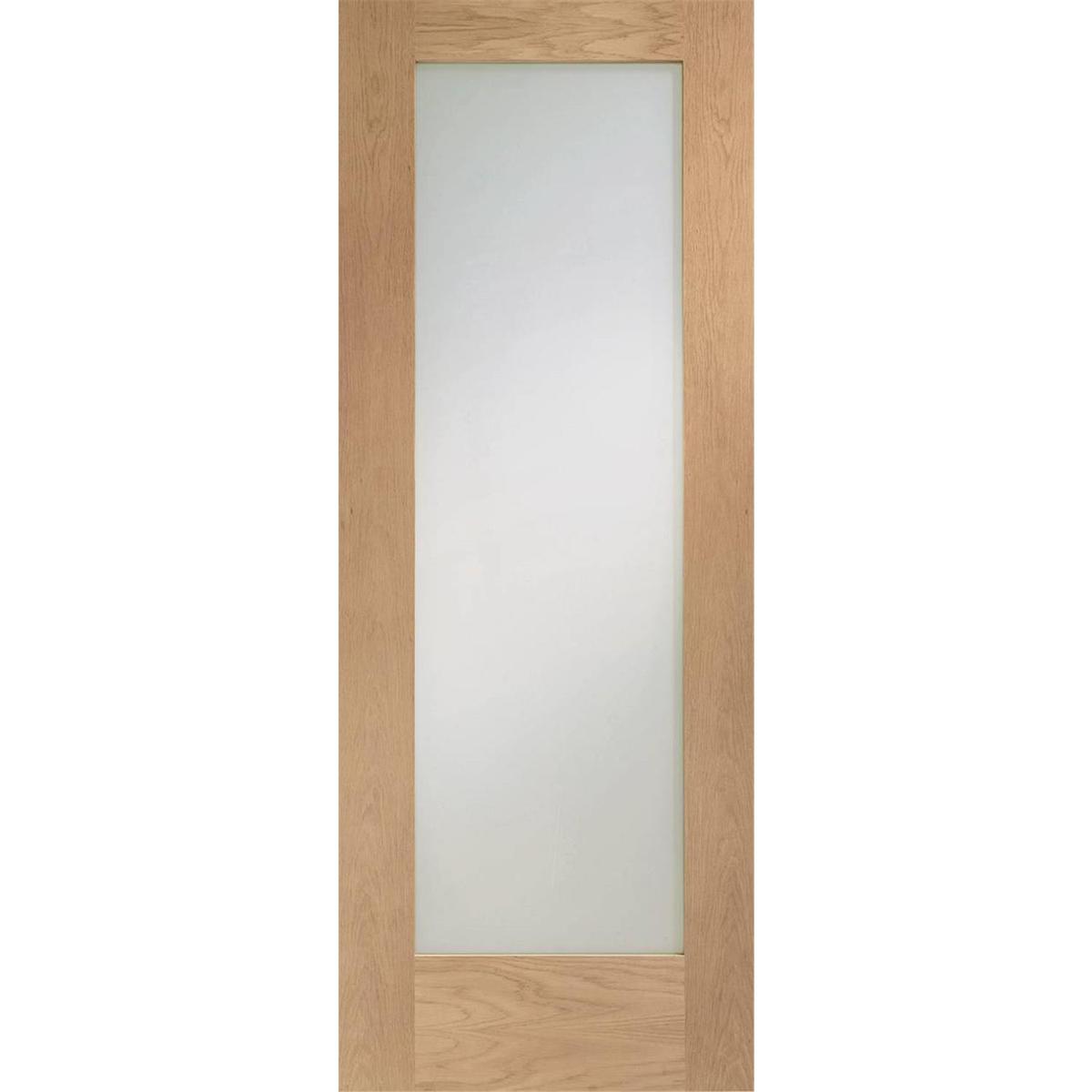 Internal Oak Fully-Glazed Door with Clear Glass - Pre-Finished - 2040 x 726 x 40mm - Pattern 10 - XL Joinery