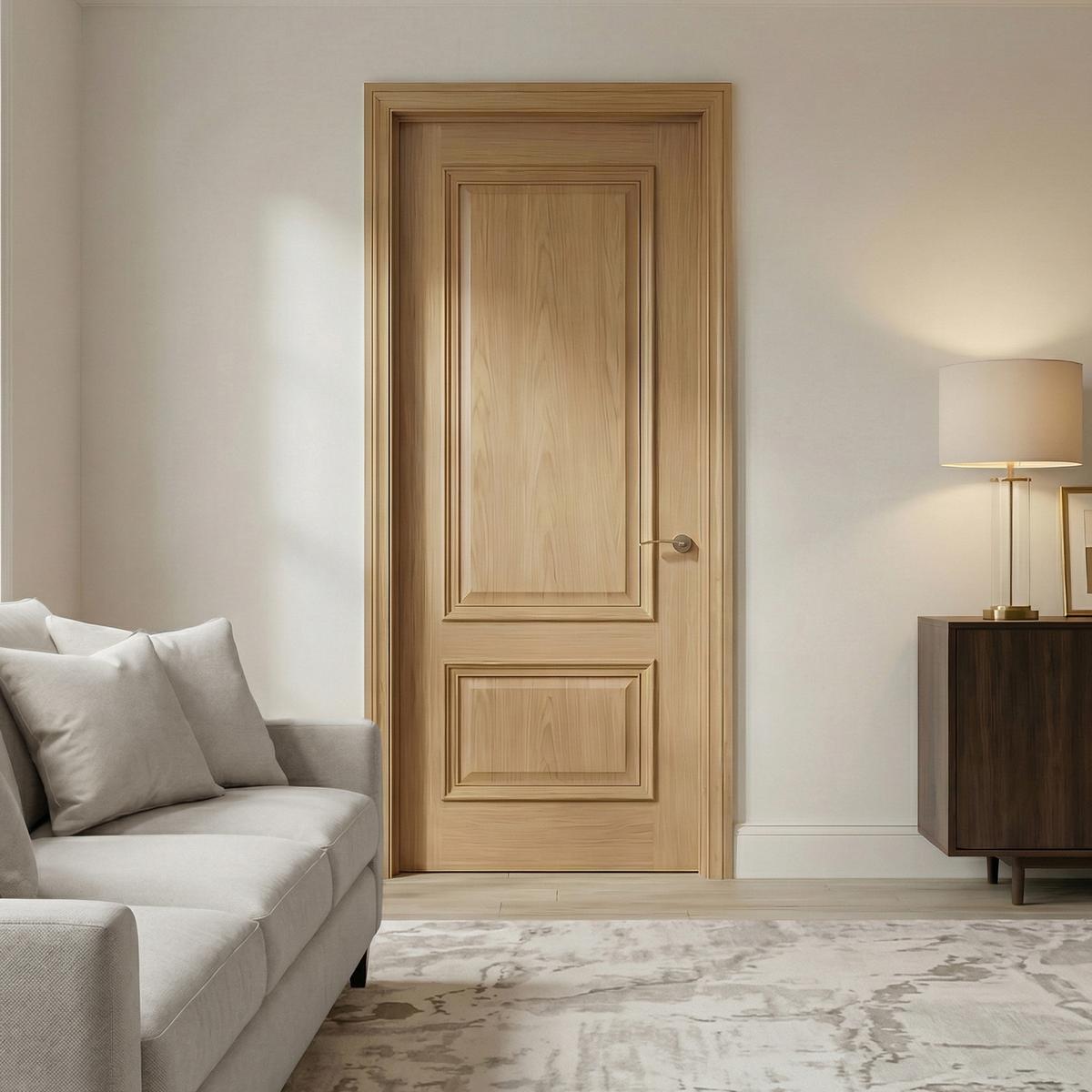 Internal Oak 2-Panel Door with Raised Mouldings - Pre-Finished - 1981 x 762 x 35mm - Nelson - XL Joinery