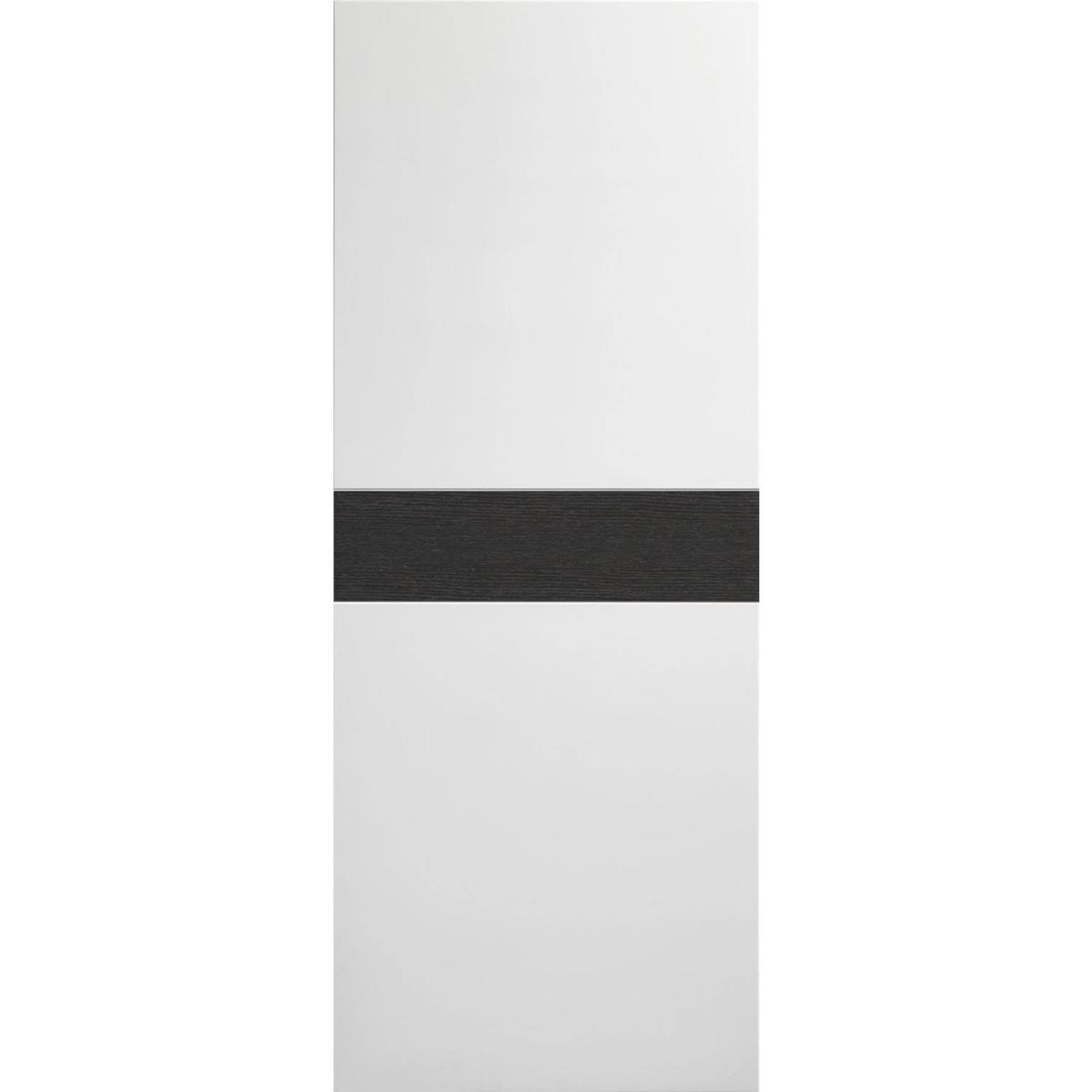 Internal White Painted Door with Grey Wood Inlay - Pre-Finished - 1981 x 686 x 35mm - Asti - XL Joinery