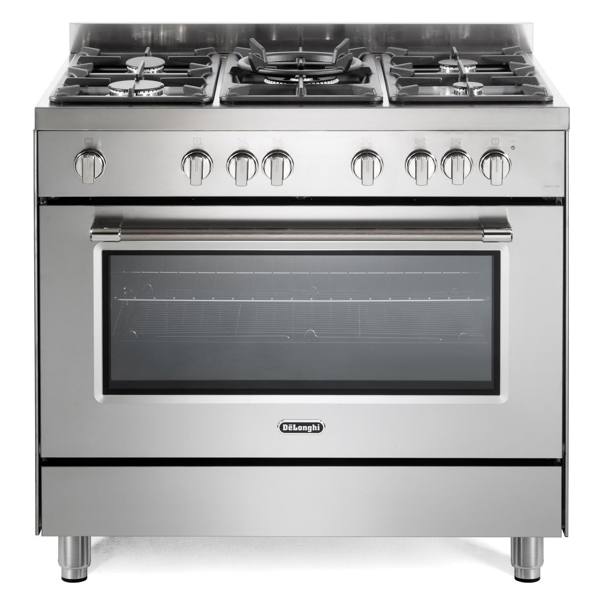 De Longhi 90cm Gas Cooker - Stainless steel