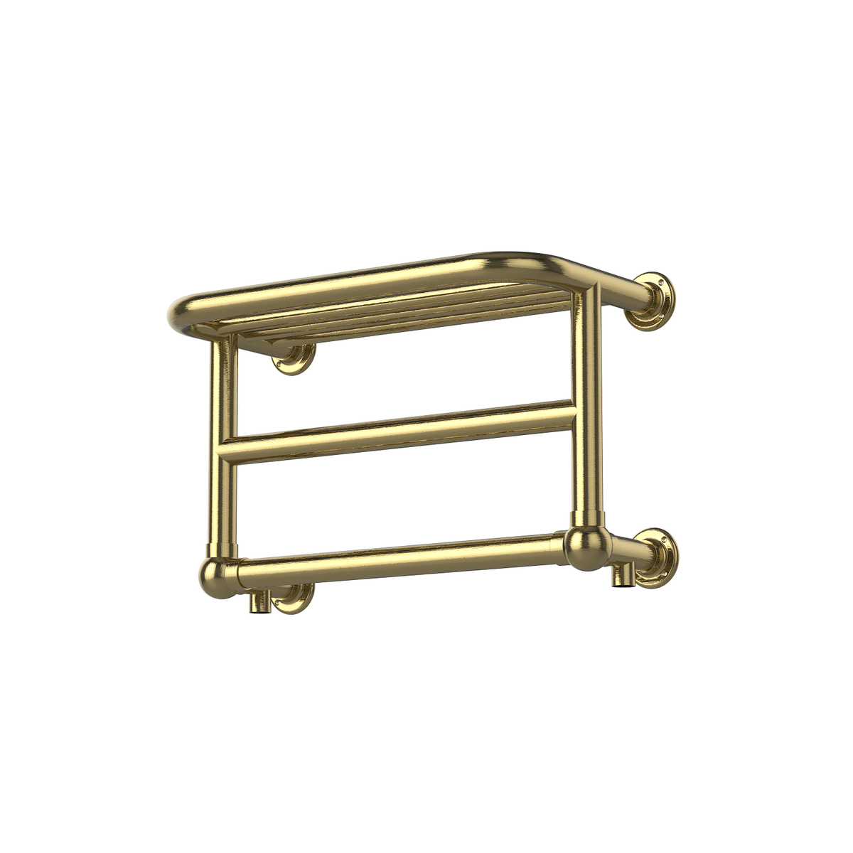 ONLY OPENED - Brass Traditional Heated Towel Shelf Radiator 350 x 550mm- Regent
