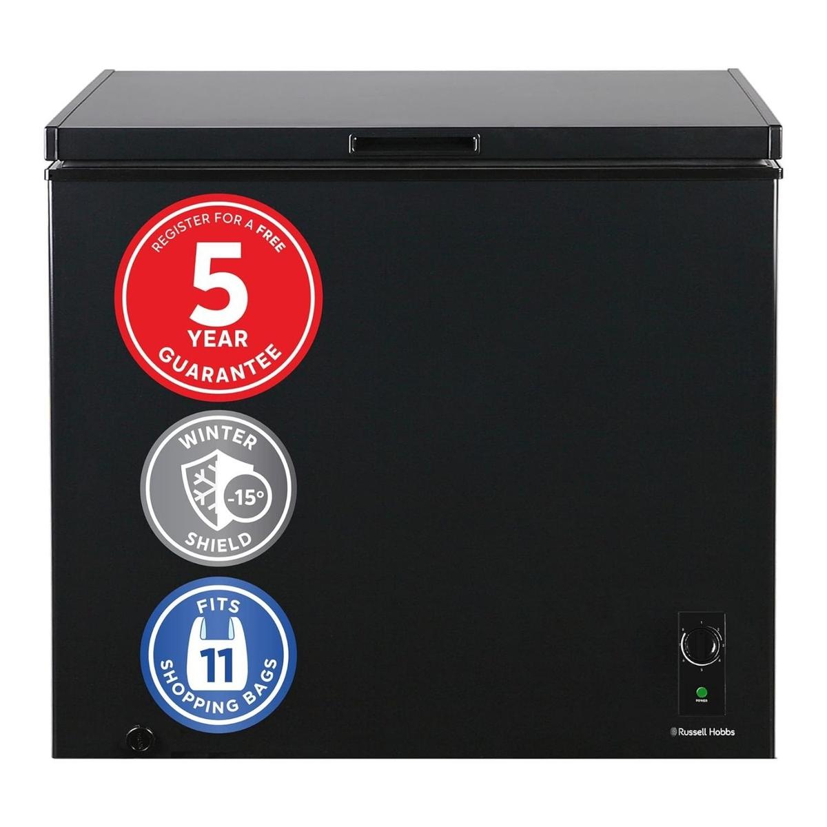 GRADE A2 - Russell Hobbs 198L Chest Freezer - Black