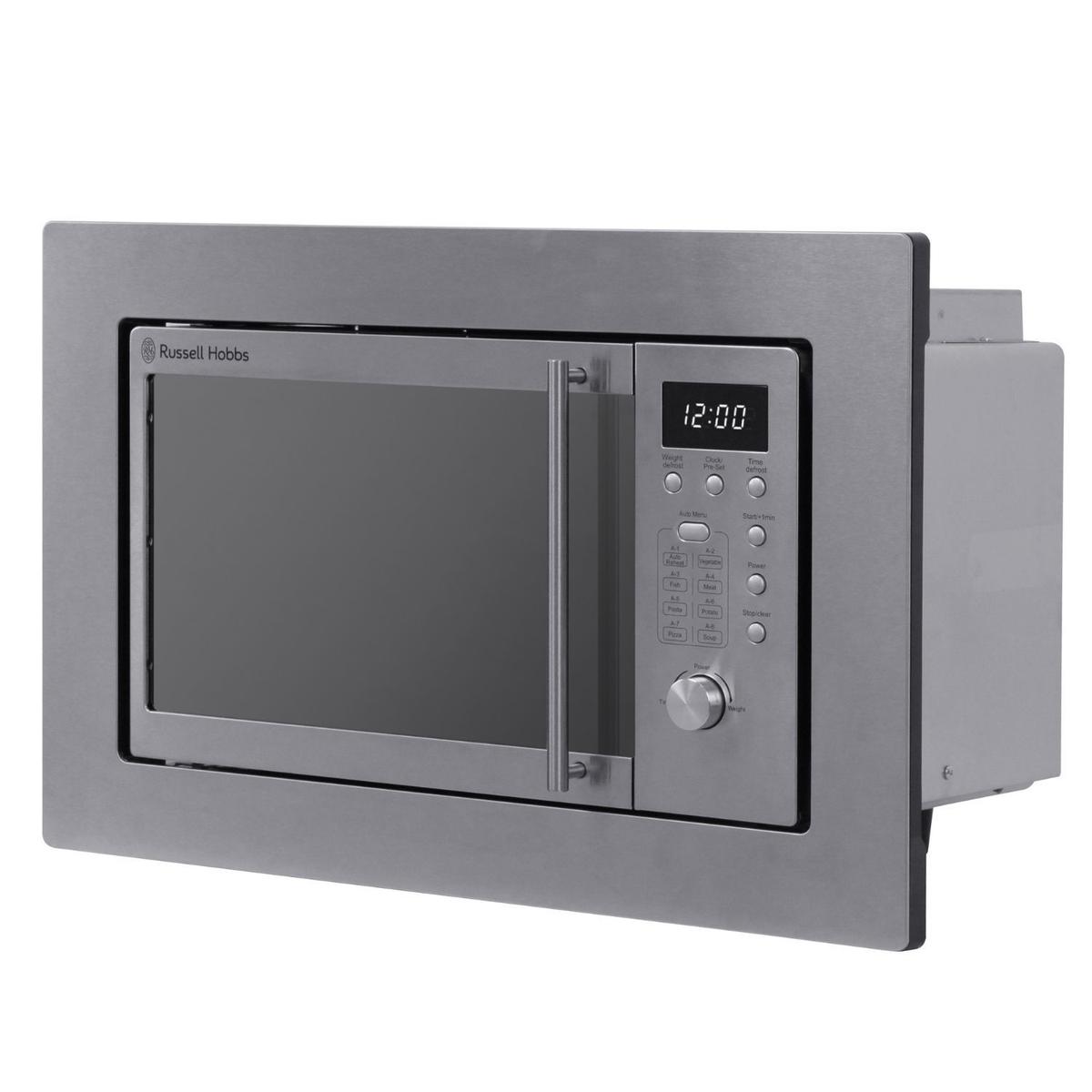 Refurbished Russell Hobbs Built-In 800W Microwave - Stainless Steel