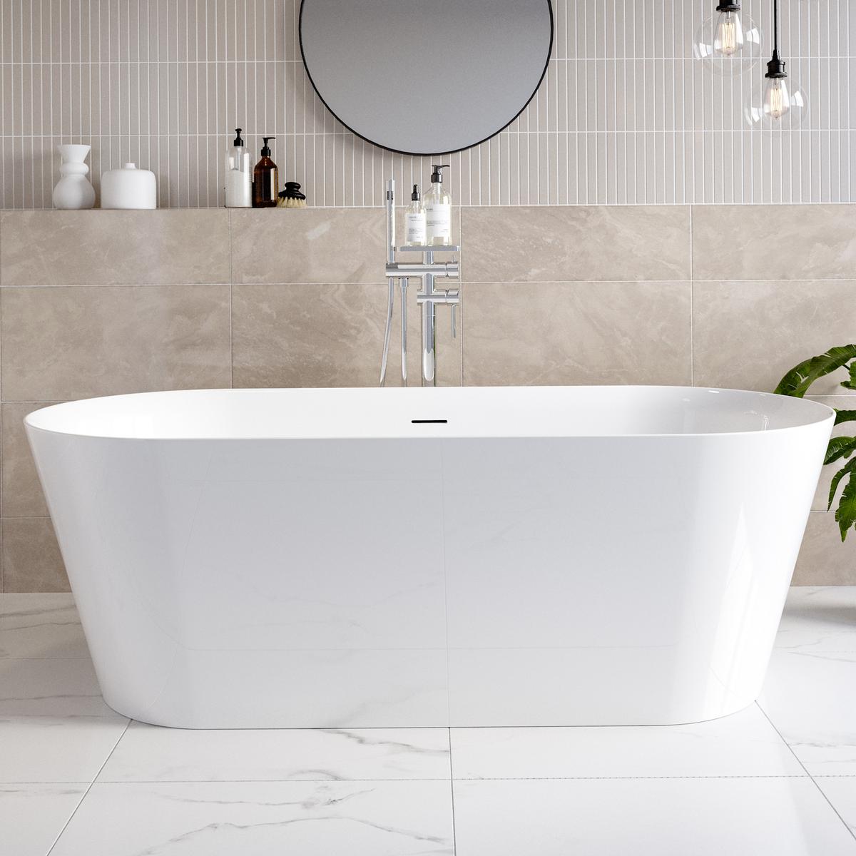 Freestanding Double Ended Bath 1650 x 740mm - Riley