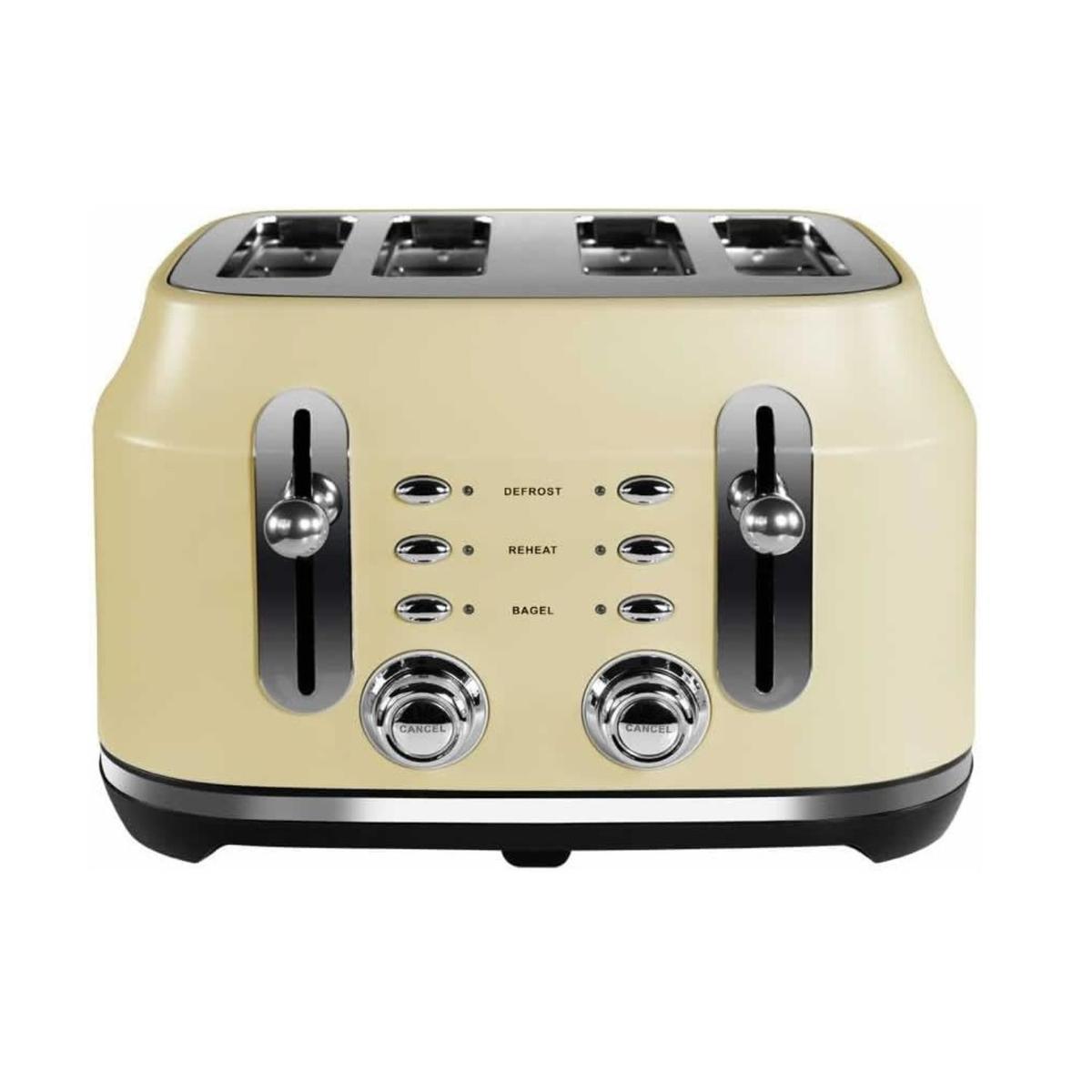 Rangemaster Classic 4 Slice Toaster – Cream  Wide Slots & Variable Browning