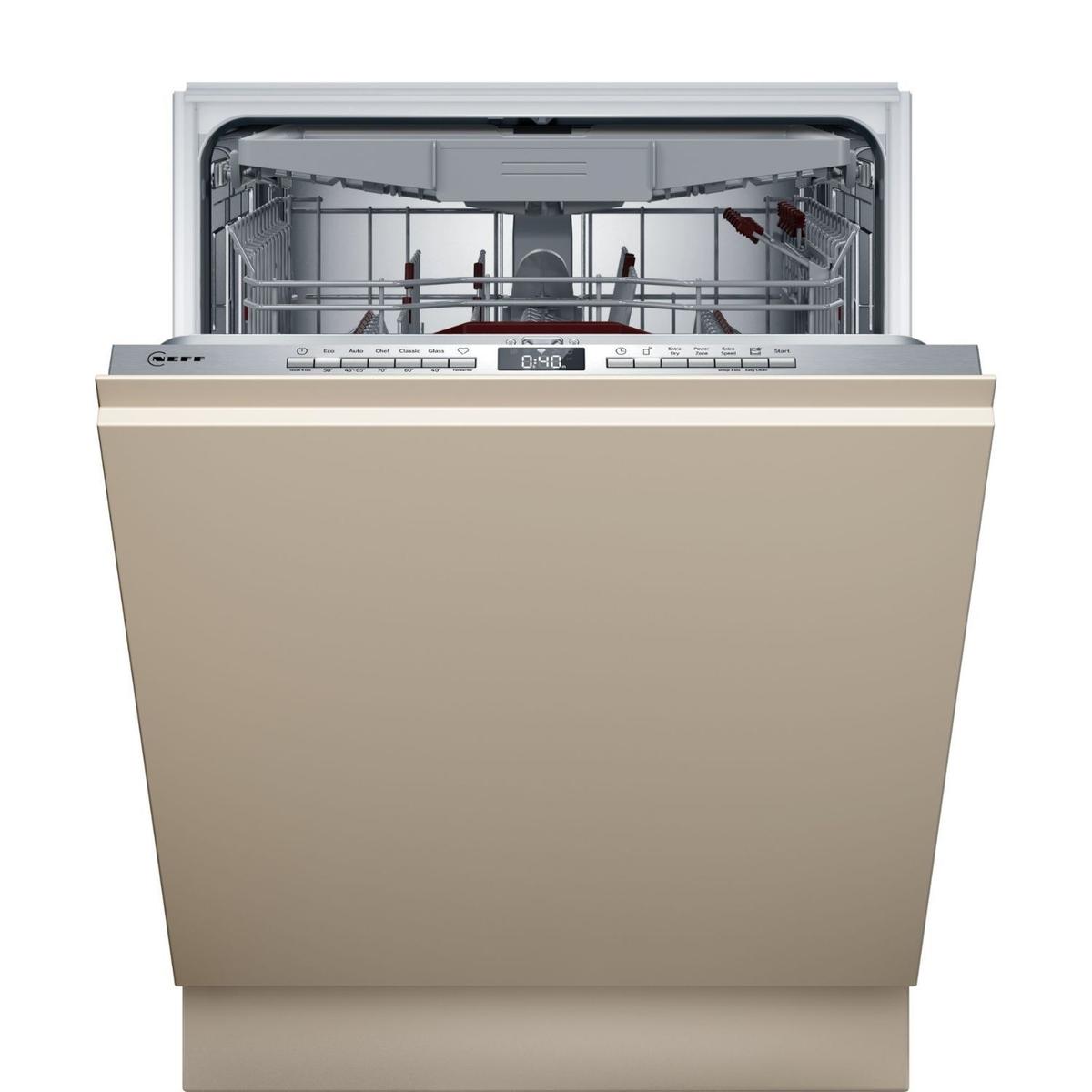 Neff N 50 Integrated Dishwasher - Smart, C-rated, Silver control panel