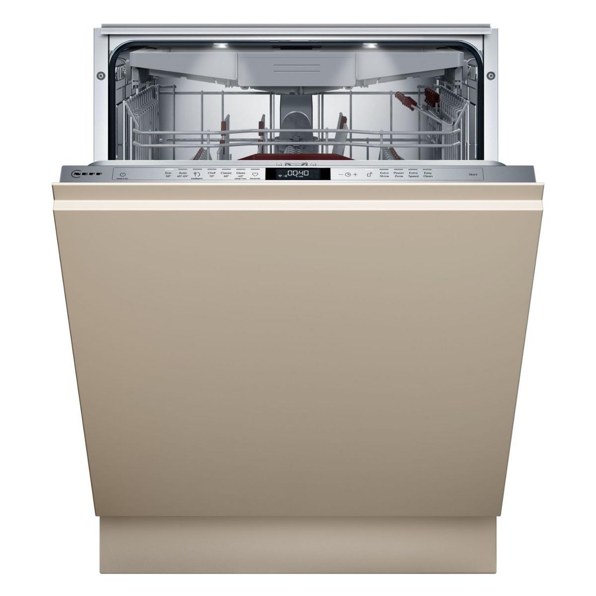 Neff N70 Integrated Dishwasher - Smart Wi-Fi A-Rated Silver control panel