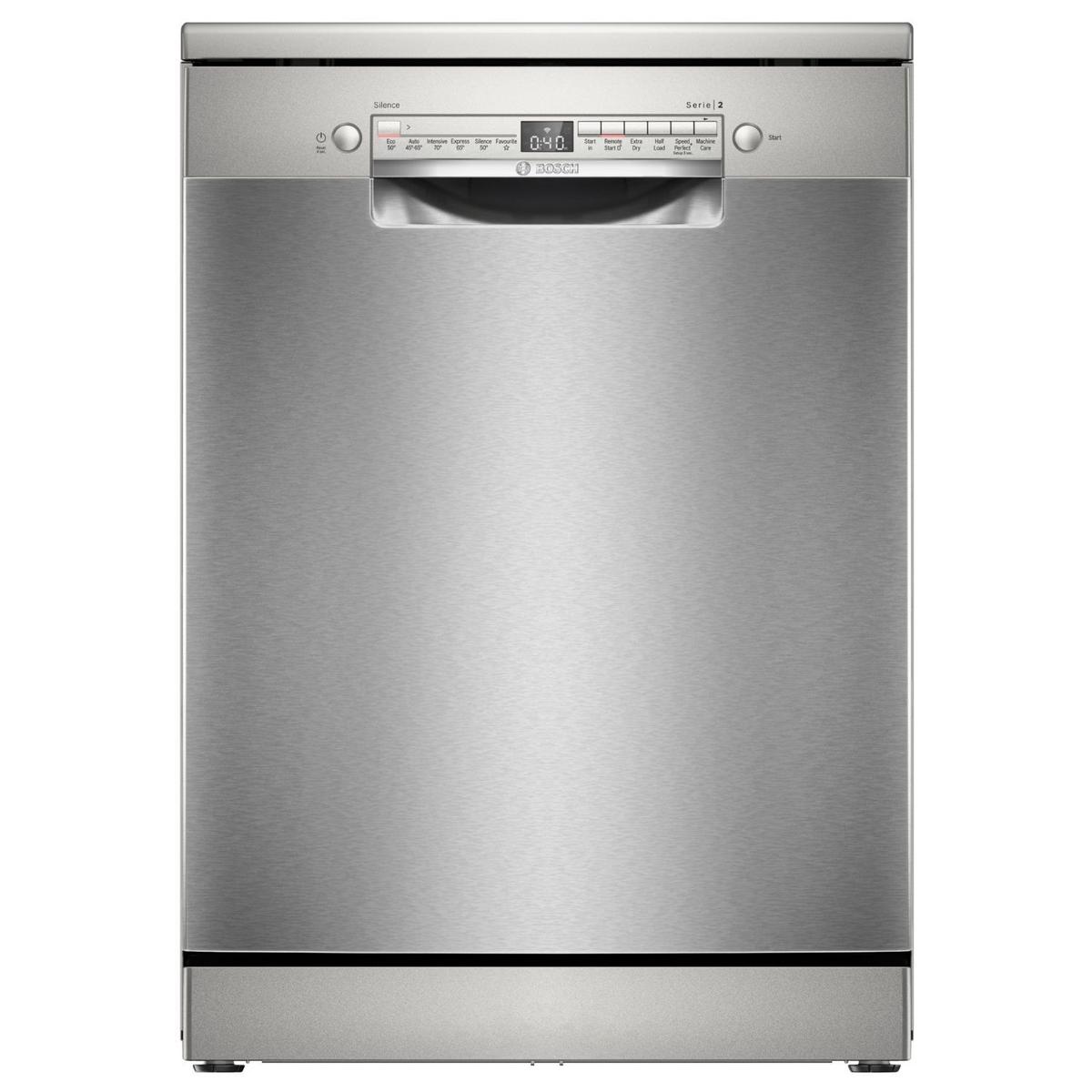 Bosch Series 2 Freestanding Dishwasher - Stainless steel, Extra Dry, C-rated