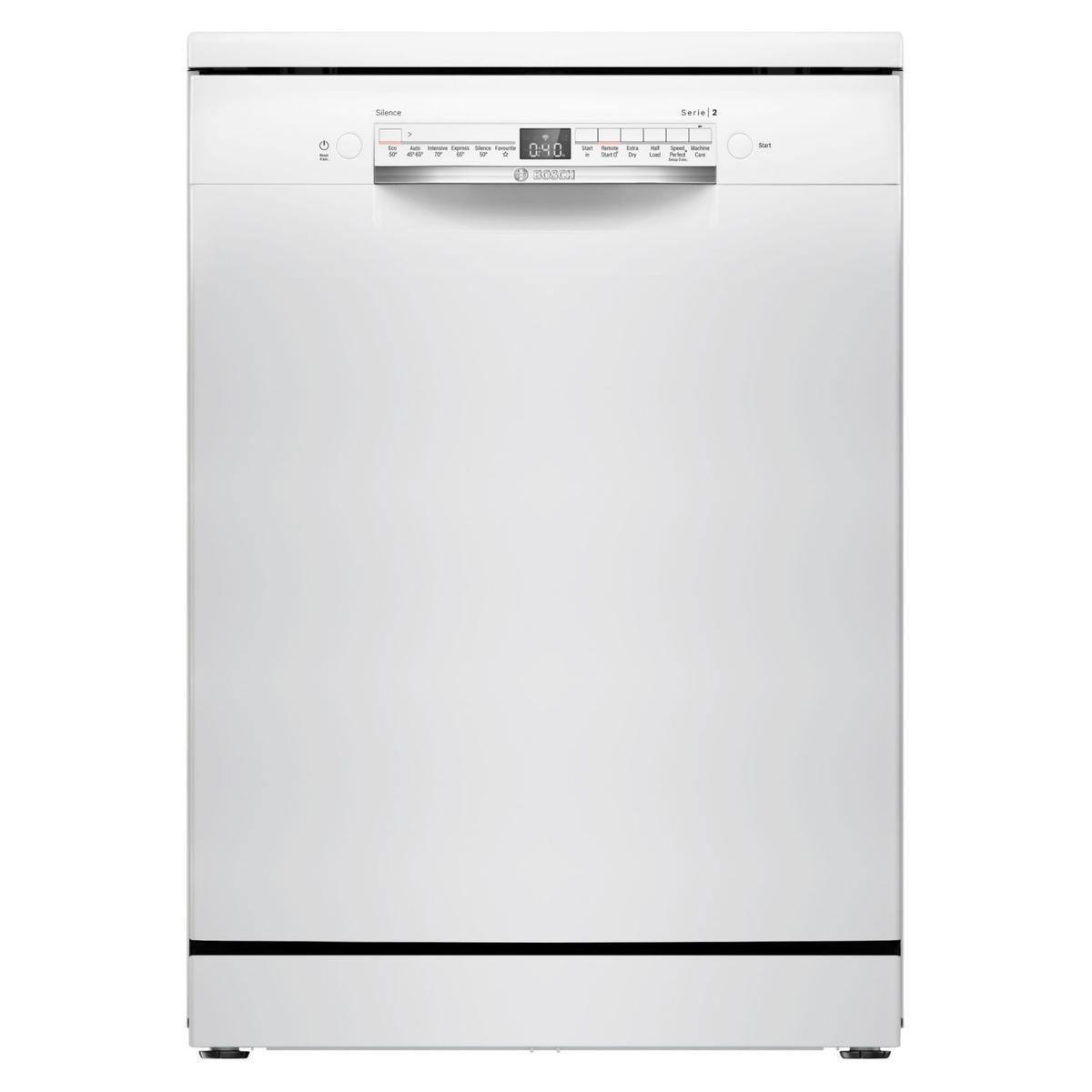 Bosch Series 2 Freestanding Dishwasher - White, Extra Dry, C-rated