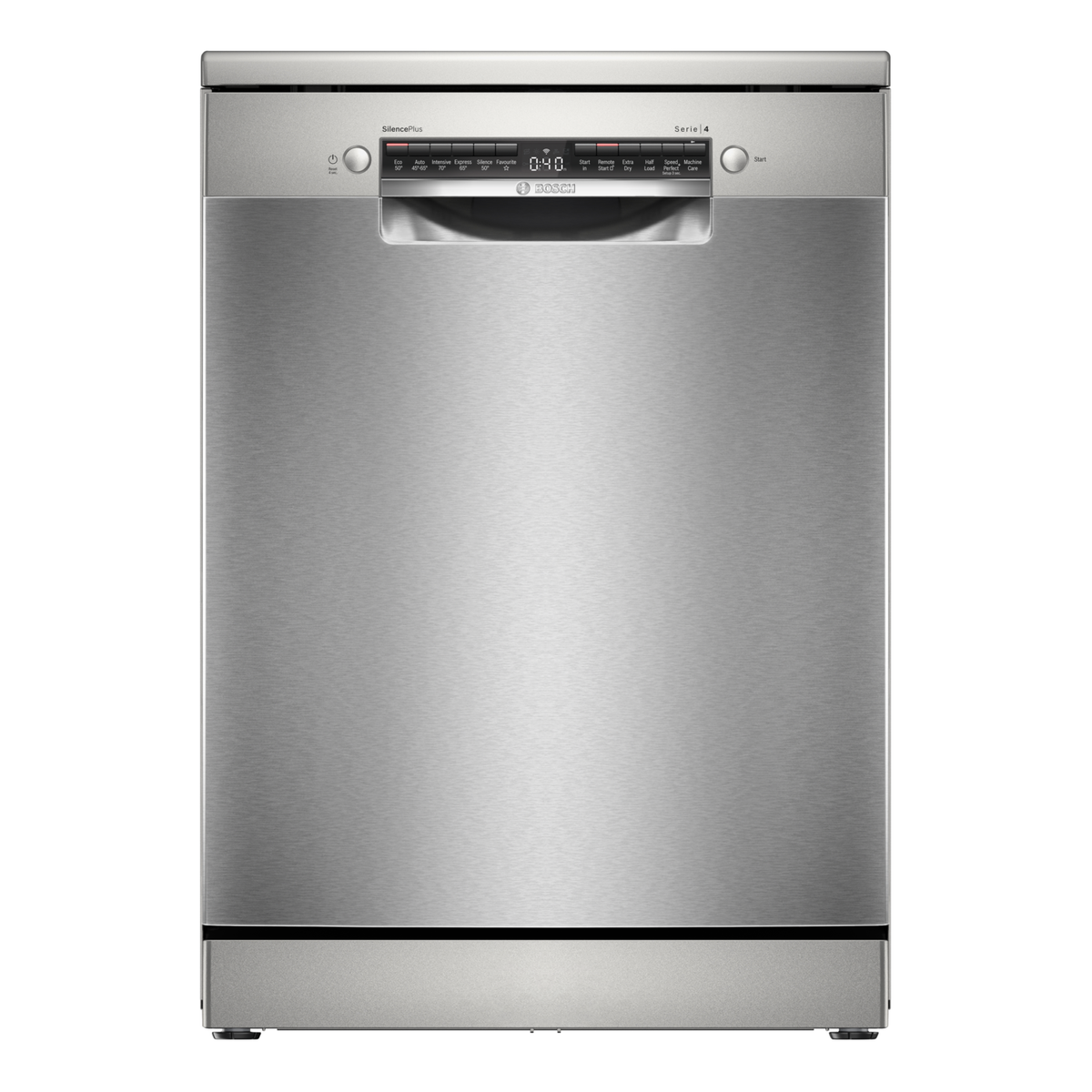 Bosch Series 4 Freestanding Dishwasher - Smart Wi-Fi, B-Rated, Brushed steel anti-fingerprint