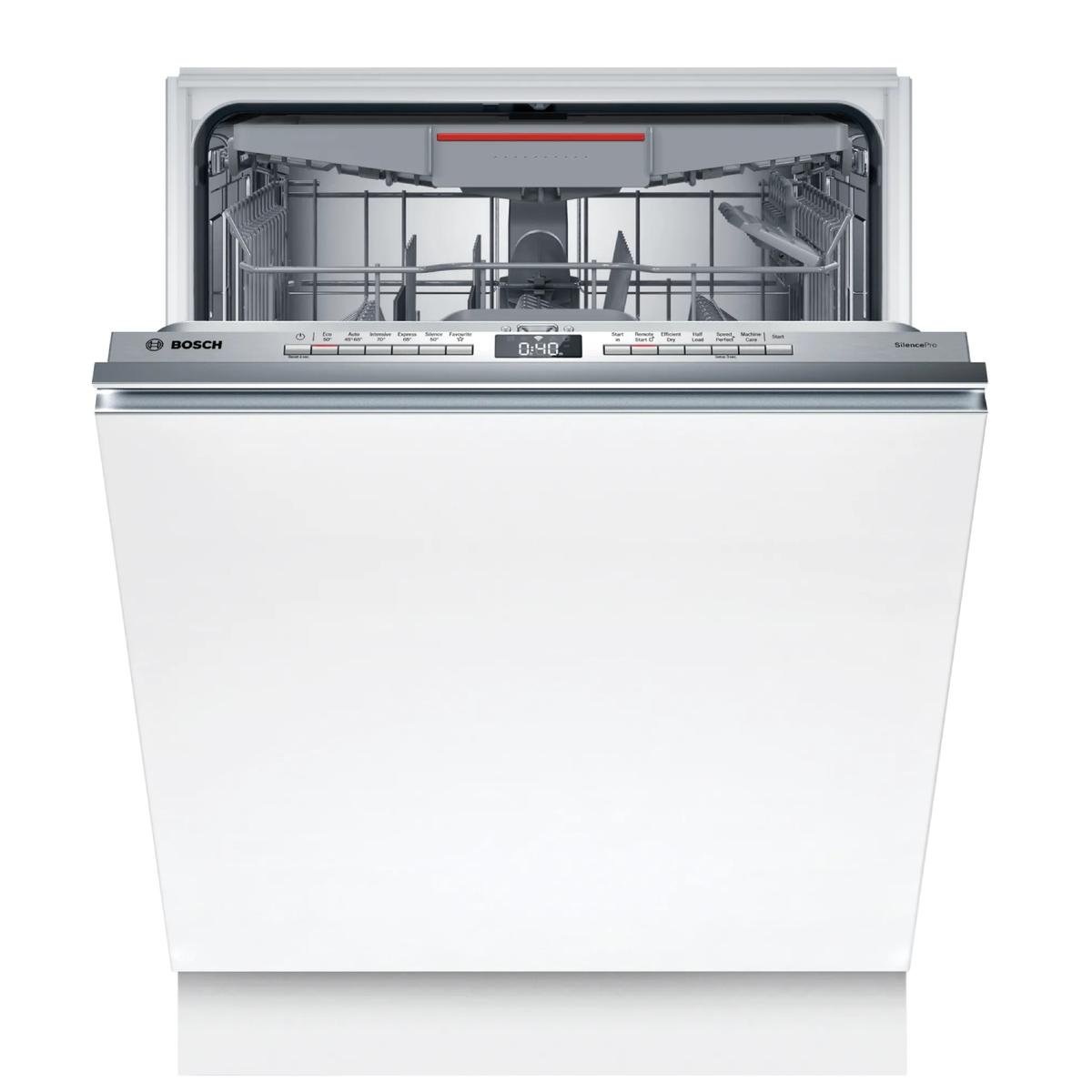 Bosch Series 4 Integrated Dishwasher - Smart Wi-Fi, C-Rated, Silver control panel