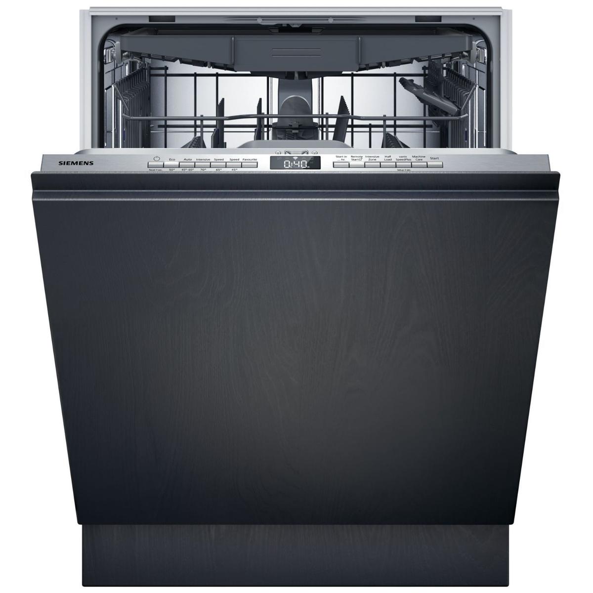 Refurbished Siemens iQ300 Integrated Dishwasher - Smart C-rated Silver control panel