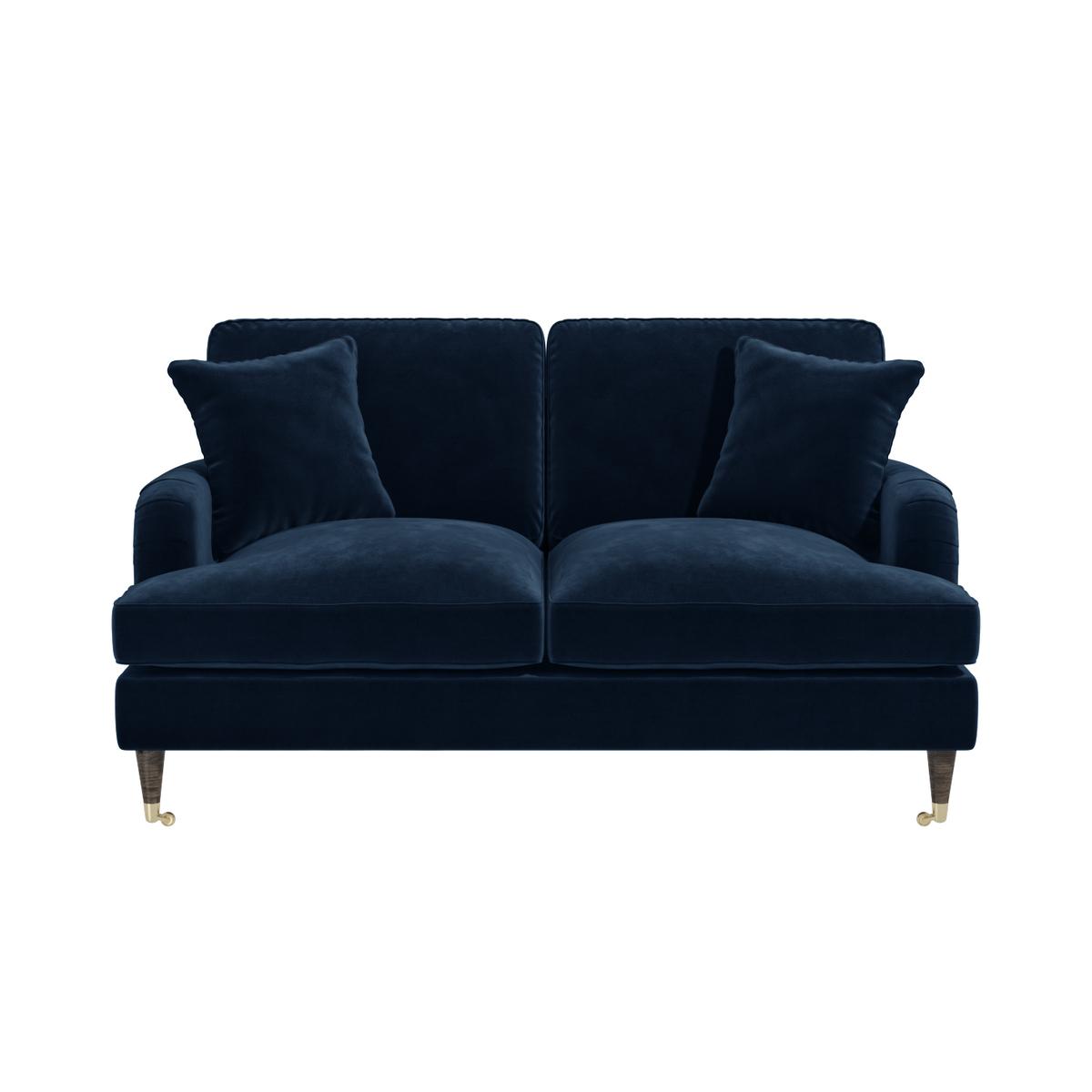 Navy Blue Velvet 2 Seater Sofa - Payton