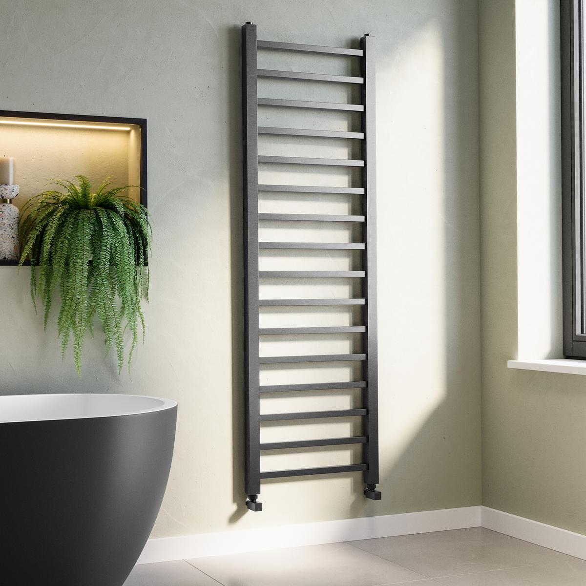 GRADE A1 - Gunmetal Grey Towel Radiator 1600 x 500mm – Sonoran