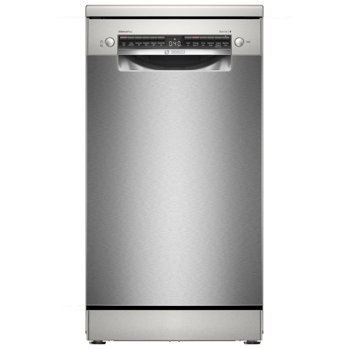 Bosch Series 4 Freestanding Slimline Dishwasher - Stainless Steel Extra Dry Vario Flex Baskets