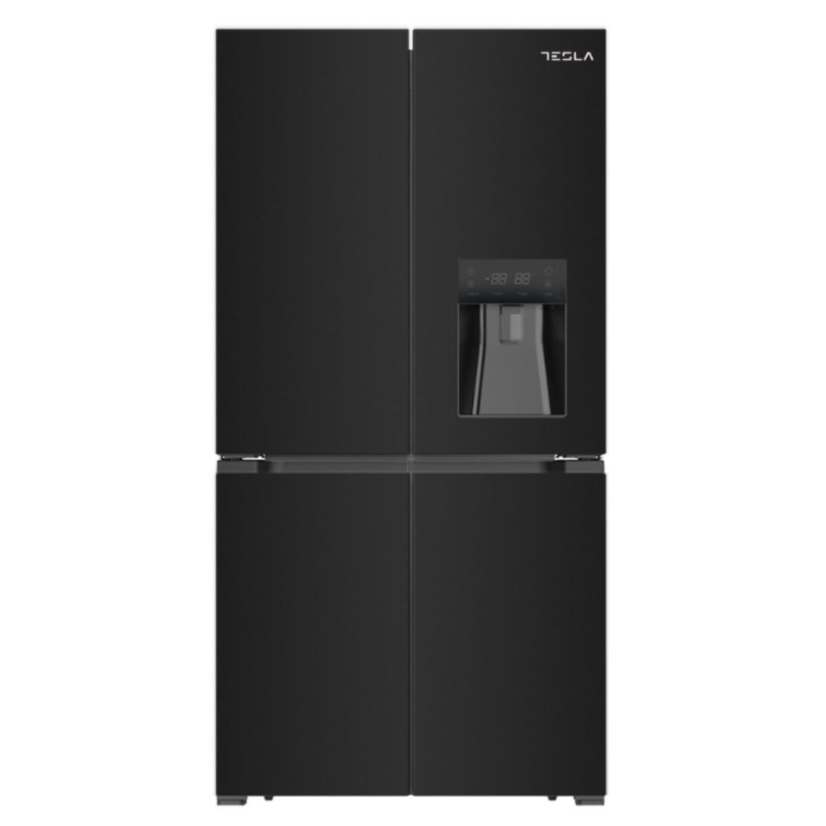 Tesla 563 Litres Four Door American Fridge Freezer - Black