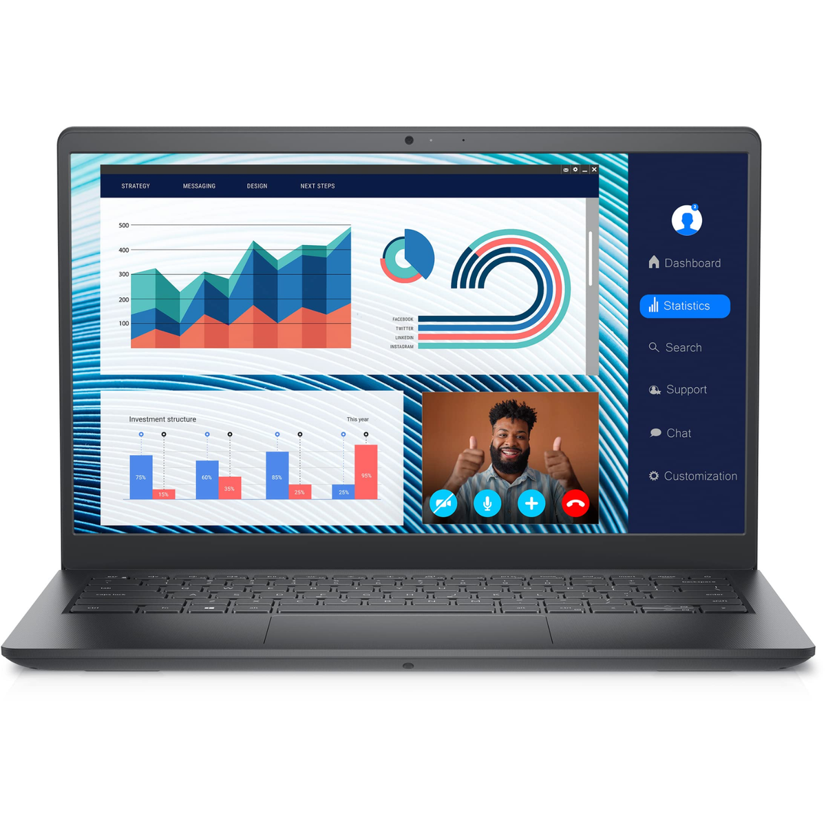 Refurbished Dell Vostro 3420 Core i3-1115G4 8GB RAM 256GB SSD 14 Inch Windows 11 Home Laptop