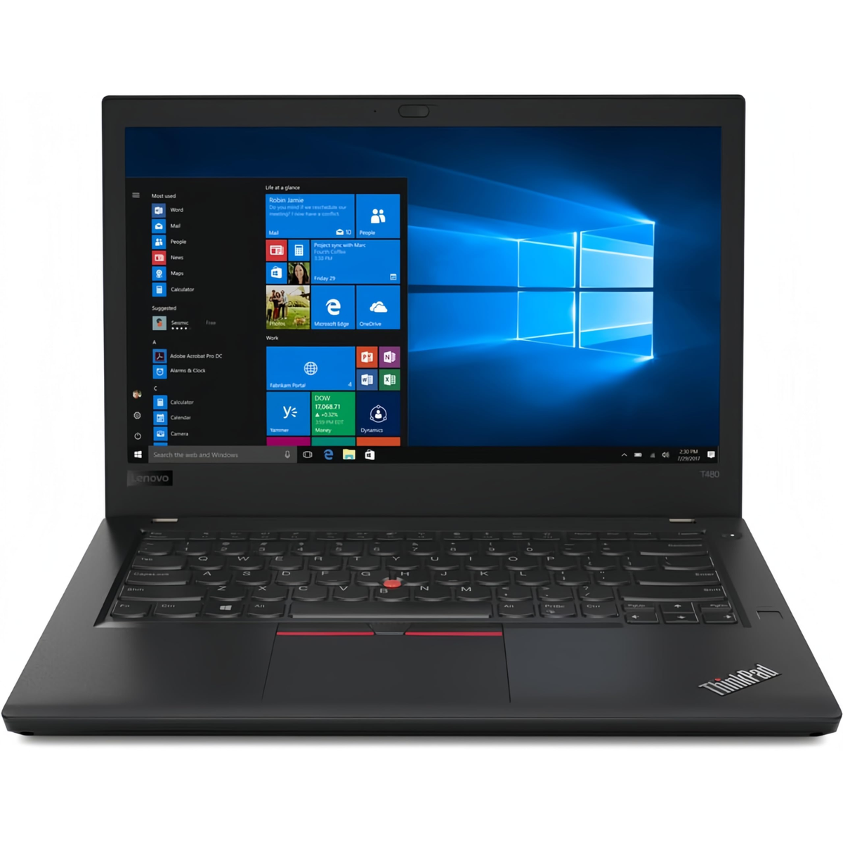 Refurbished Lenovo ThinkPad T480 Core i5-8350U 16GB RAM 256GB SSD 14 Inch Windows 11 Home Laptop