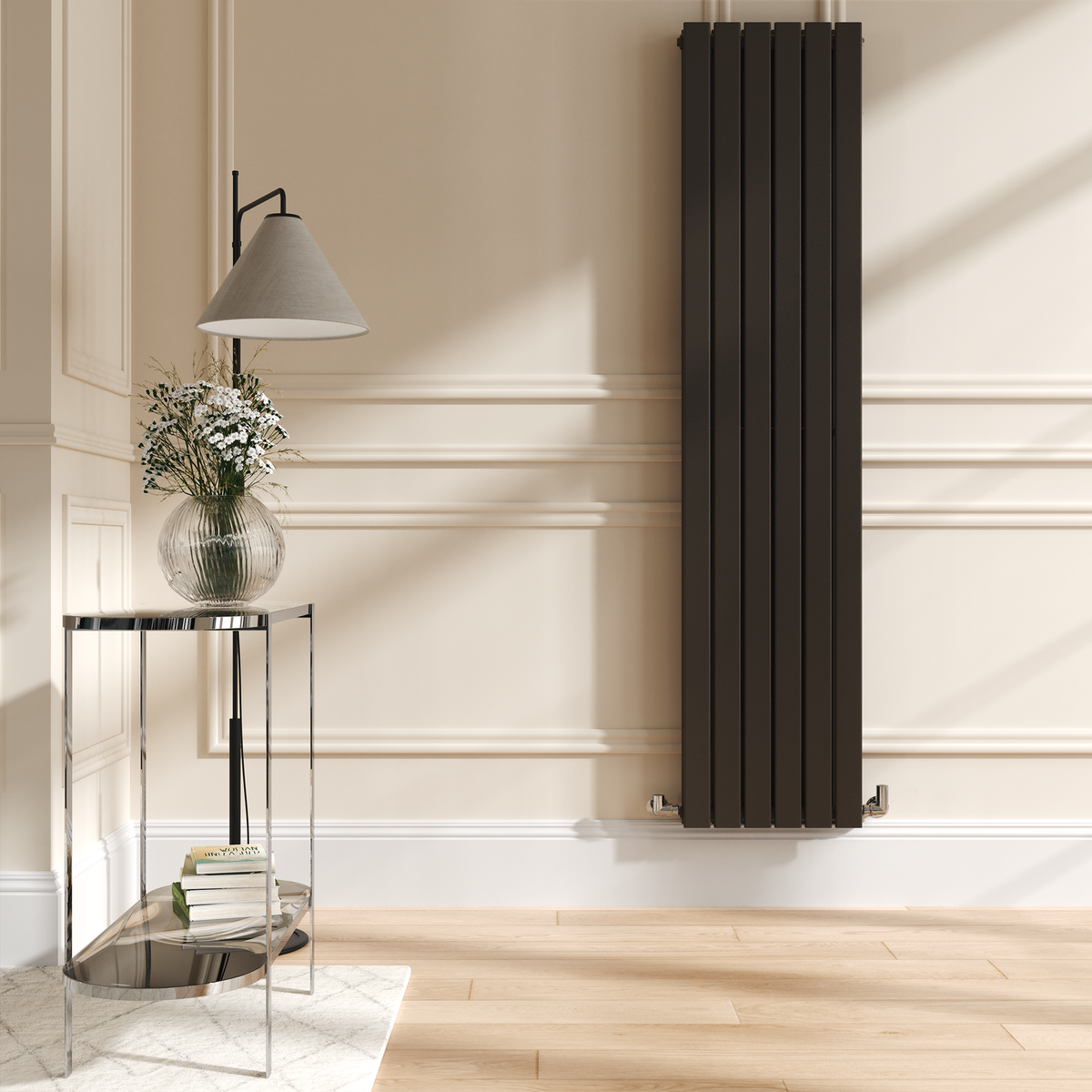 GRADE A1 - Riace Russet Vertical Flat Designer Radiator 1800x408mm Double Panel 4168 BTU