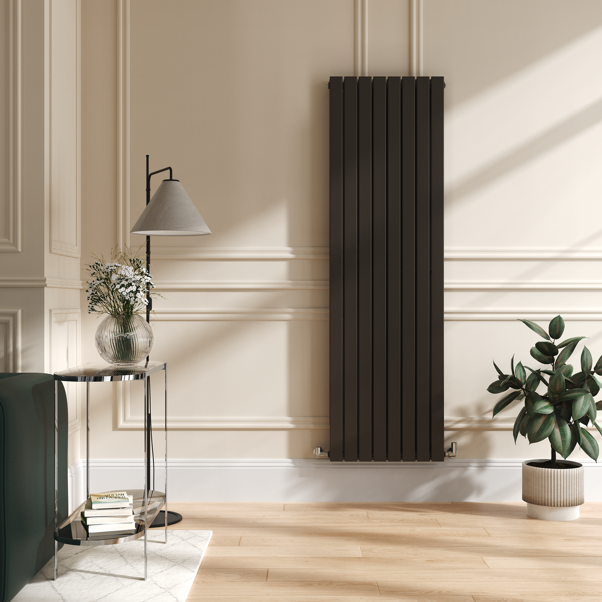 GRADE A2 - Riace Russet Vertical Flat Designer Radiator 1800x544mm Double Panel 5557 BTU