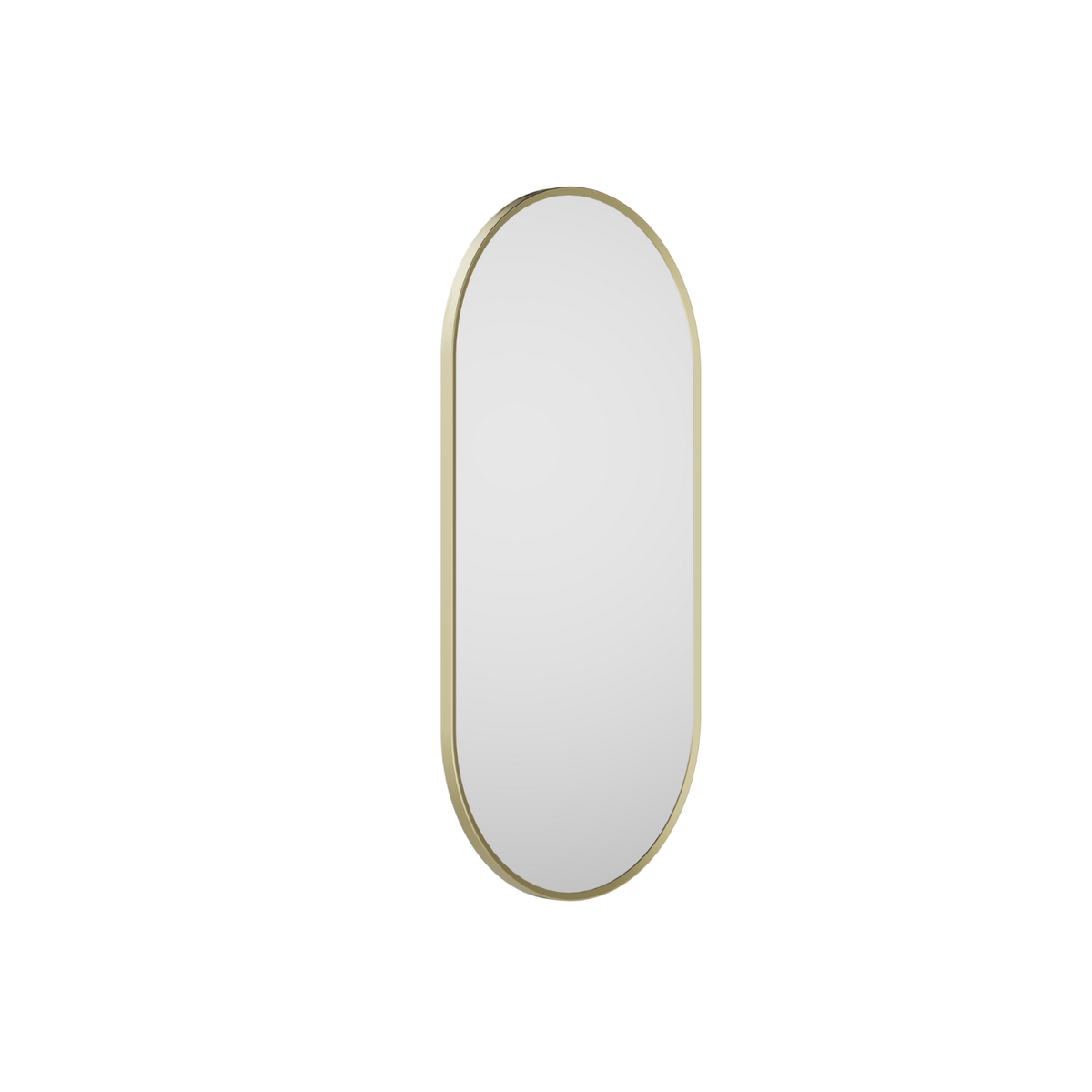 Oval Brass Backlit Heated Bathroom Mirror with Lights 500 x 1000mm - Venus