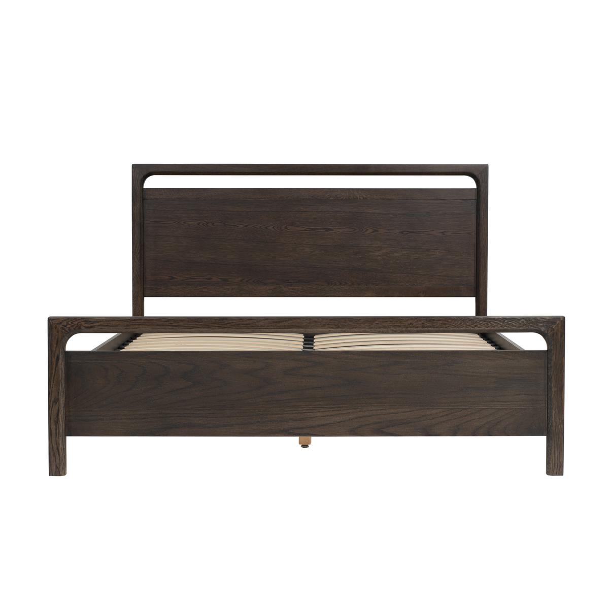 Dark Wood King Size Wooden Bed Frame - Vixen
