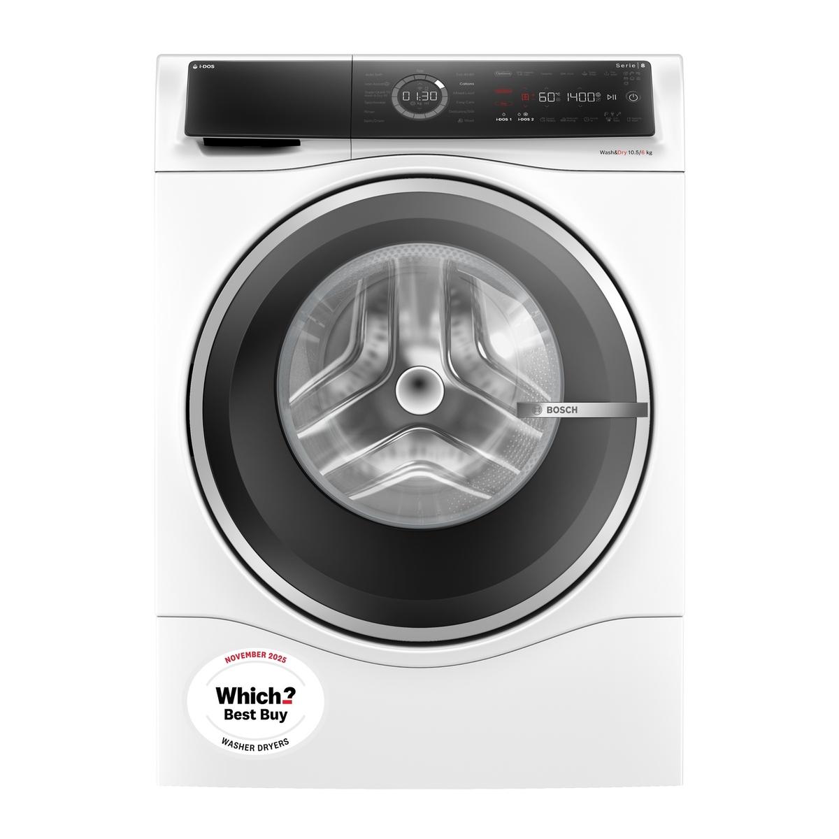 Bosch Series 8 10.5kg Wash 6kg Dry 1400rpm Washer Dryer  - Smart Wi-Fi - White