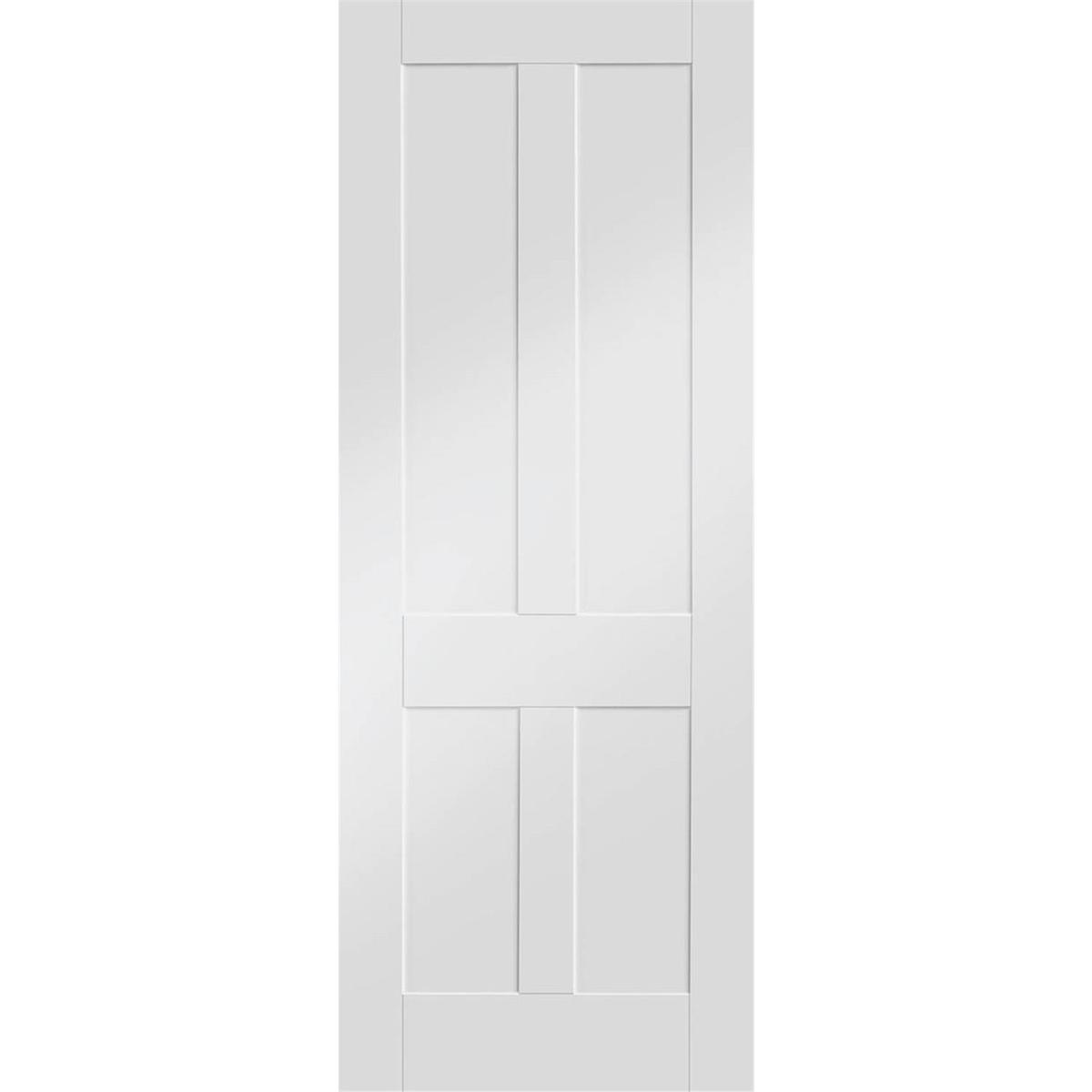 Internal White Primed Victorian Shaker FD30 Fire Door - 1981 x 686 x 44mm - Victoria - XL Joinery
